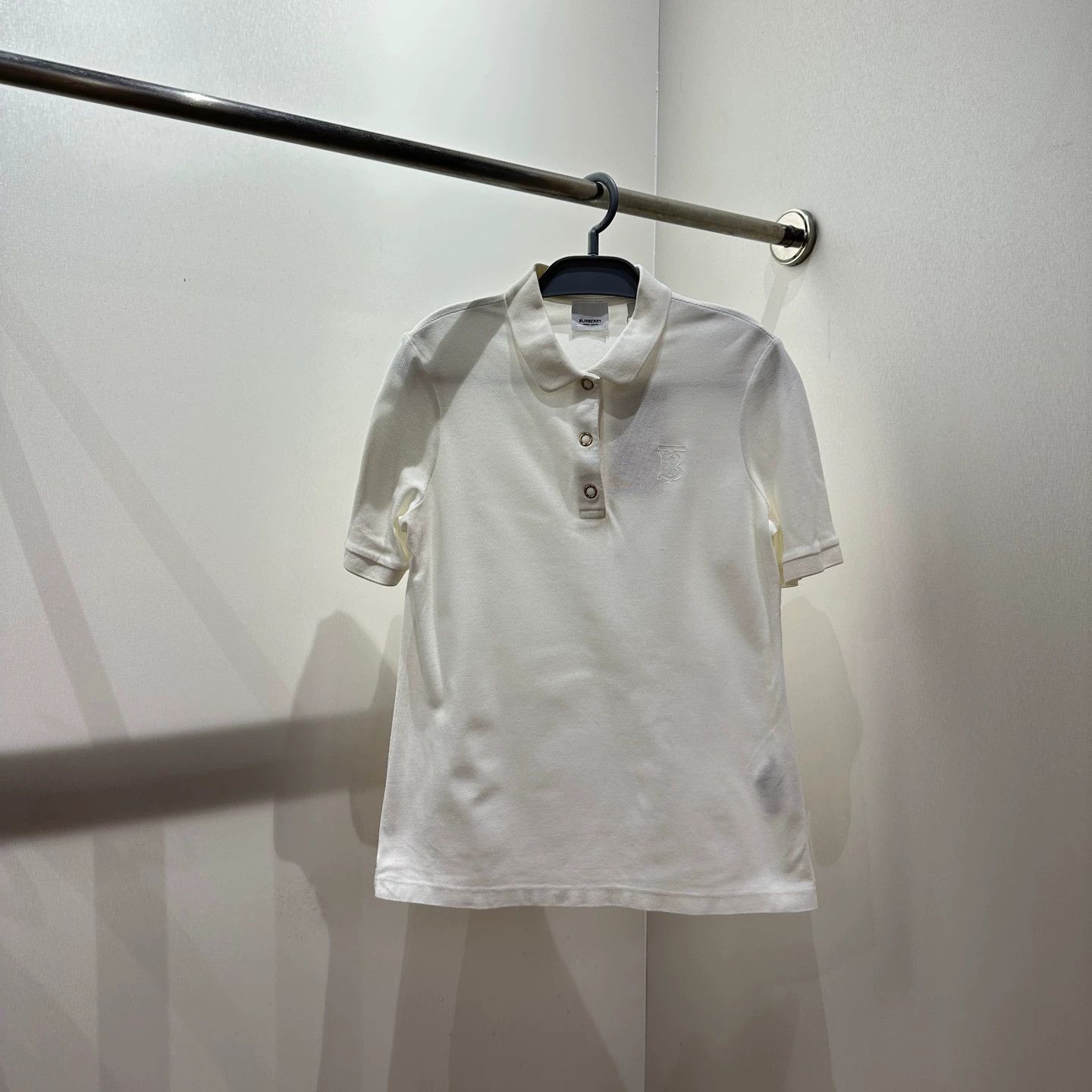 Burberry Burberry mar72 Logo Embroidery Short Polo S Cotton Size S / US 4 / IT 40 - 1 Thumbnail