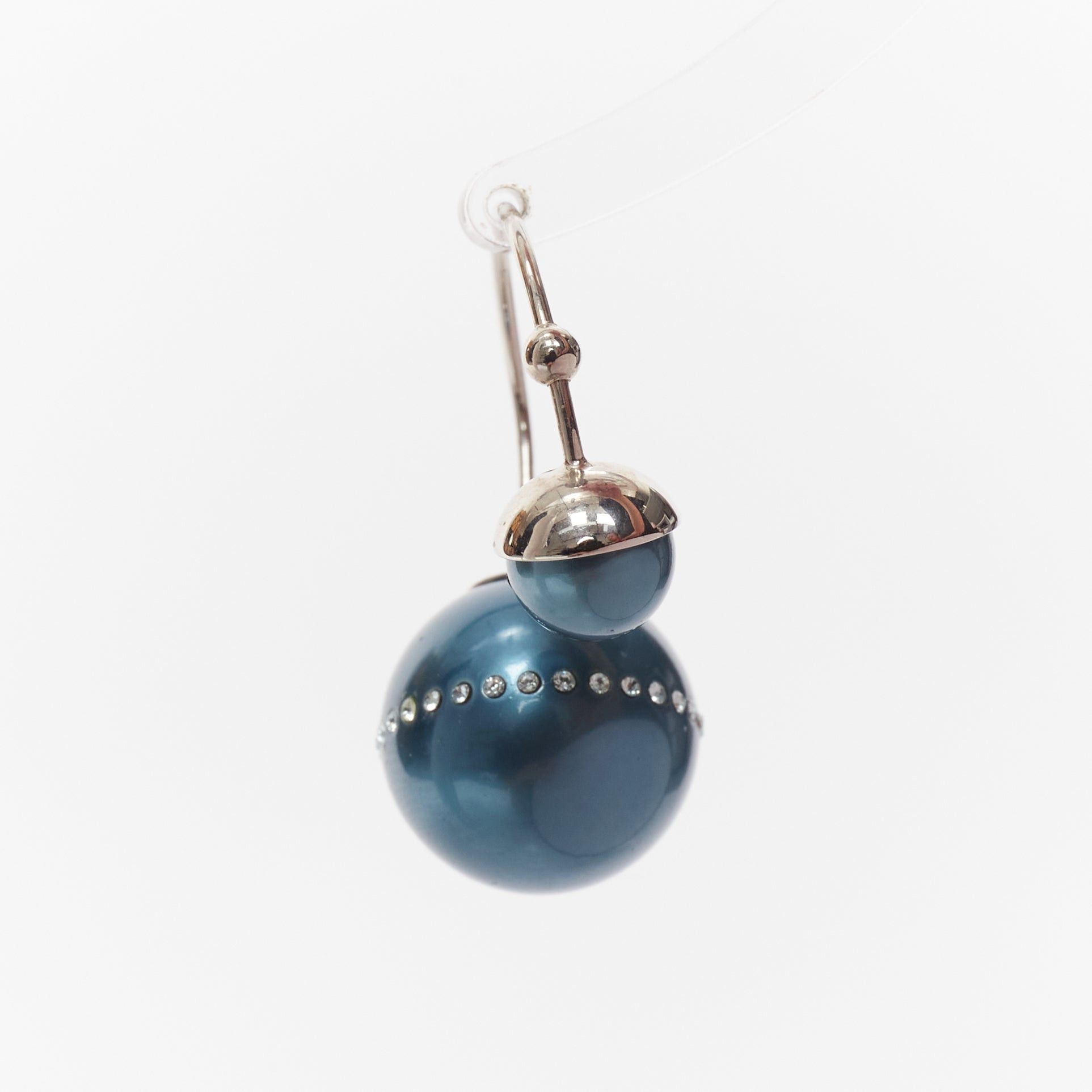 Dior DIOR Tribales pealescent blue faux pearls crystal orbital pin earrings Pair Size ONE SIZE - 1 Thumbnail