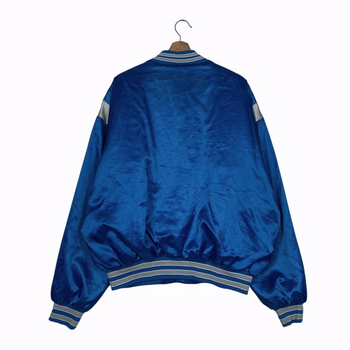 NFL Vintage 80s NFL Detroit Lions Satin Bomber Size US XXL / EU 58 / 5 - 7 Thumbnail