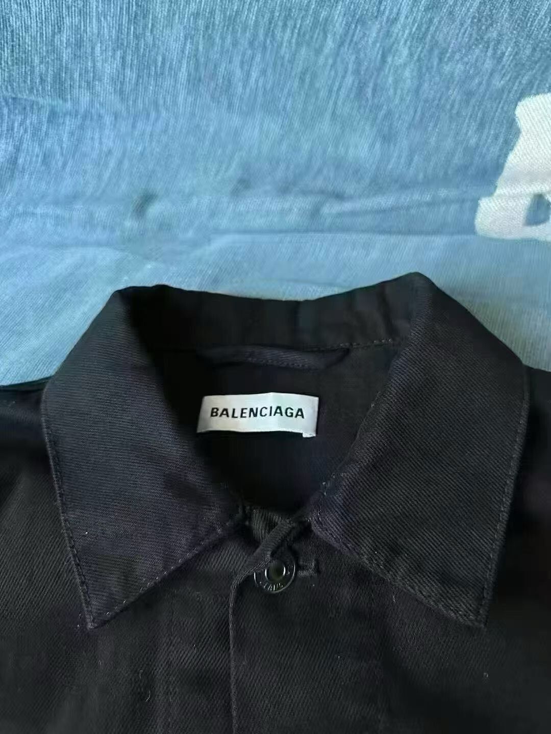 Balenciaga balenciaga black denim crew jacket Size US M / EU 48-50 / 2 - 3 Thumbnail