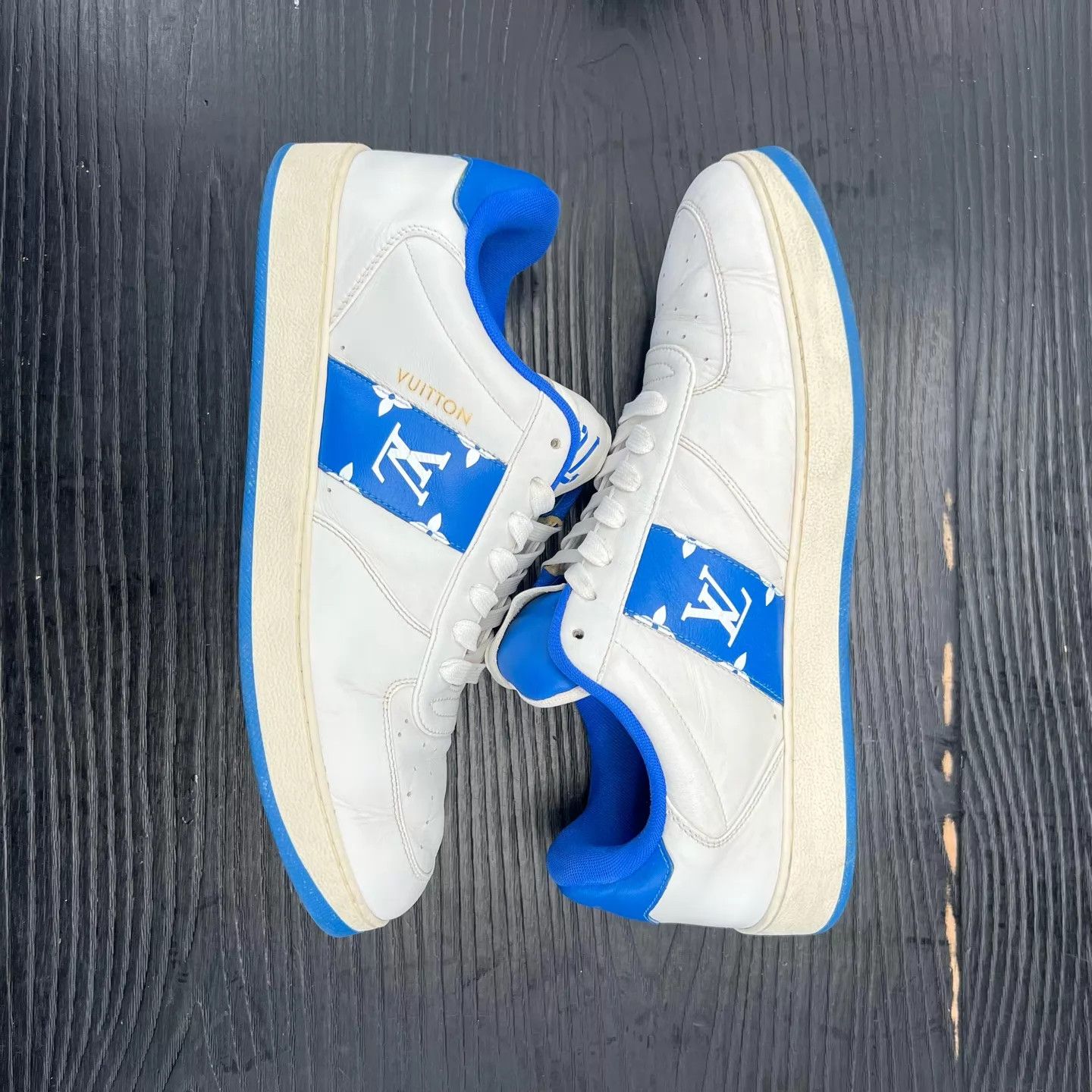 Louis Vuitton LV Rivoli White & Blue Sneaker US 6.5 / EU 40.5 New Size US 7.5 / EU 40-41 - 6 Thumbnail