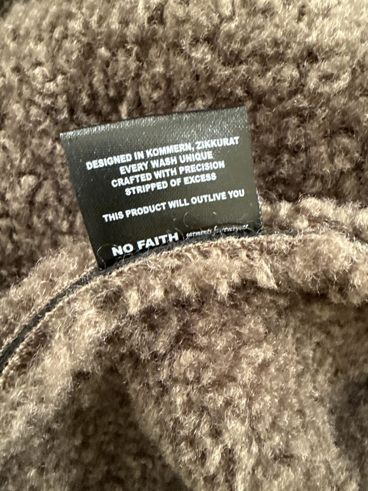 No Faith Studios HEAVY FLIGHT SHEARLING JACKET BROWN/BLACK Size US XL / EU 56 / 4 - 4 Thumbnail