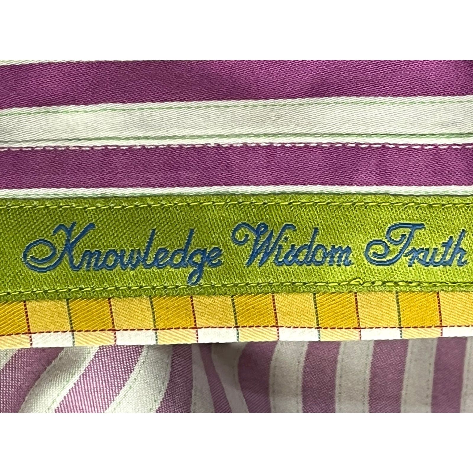 Robert Graham ROBERT GRAHAM Striped Button-Up Shirt XL Mens Purple White Flip Cuff Casual Business Size US XL / EU 56 / 4 - 7 Thumbnail