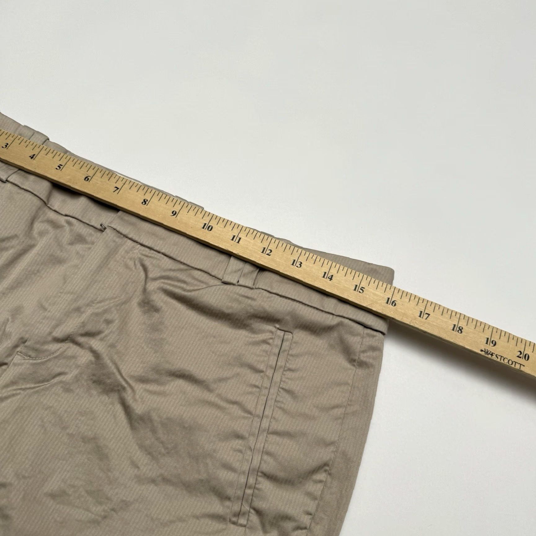 Banana Republic VINTAGE Banana Republic Martin-Fit Women's Pants Size 8 Beige Khakis Stretch Straight 26in Inseam Size 30" / US 8 / IT 44 - 6 Thumbnail