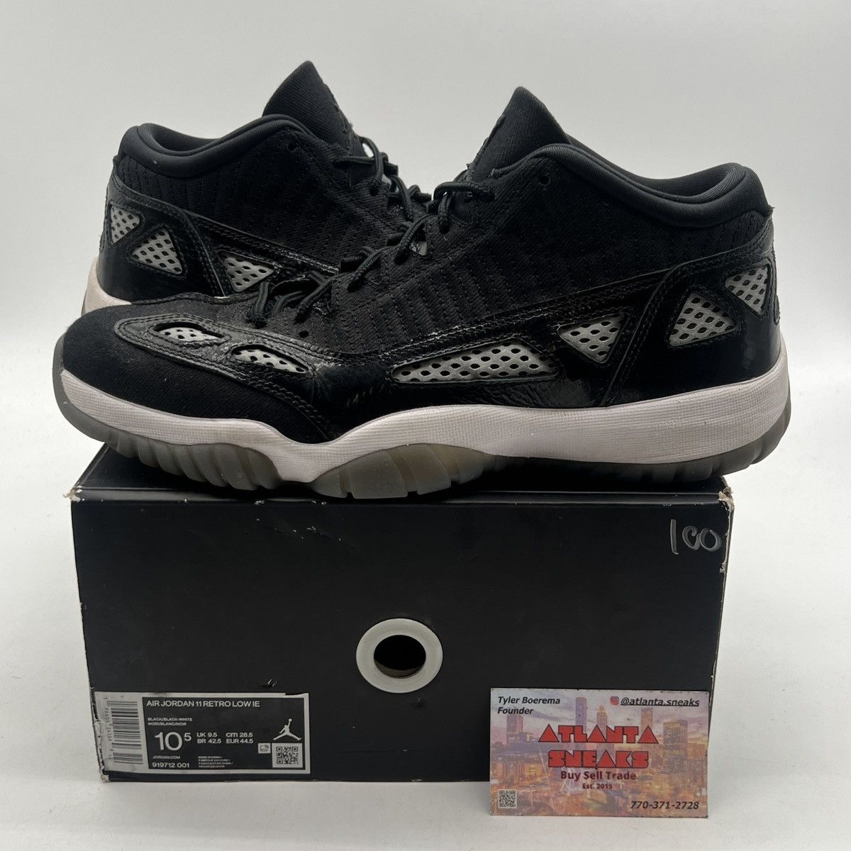 Jordan Brand Air Jordan 11 low IE Black white Size US 10.5 / EU 43-44 - 1 Thumbnail