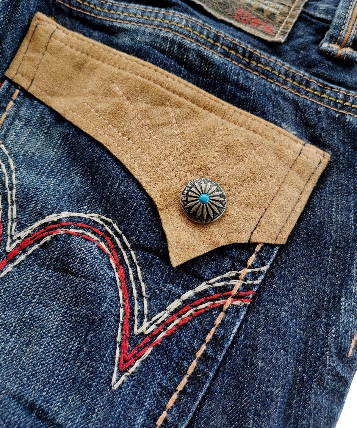 Edwin Vintage EDEdwin Flared Denim Jeans LGB Styles - Size 32x33.5 Size US 32 / EU 48 - 7 Thumbnail