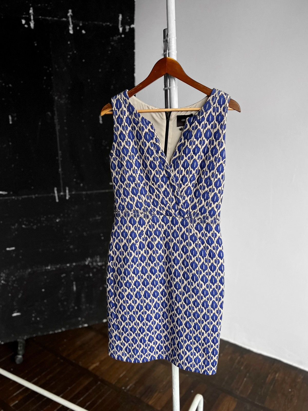 Designer Odeeh Womens Premium Blue White Short Dress Sleeveless Size S / US 4 / IT 40 - 1 Thumbnail