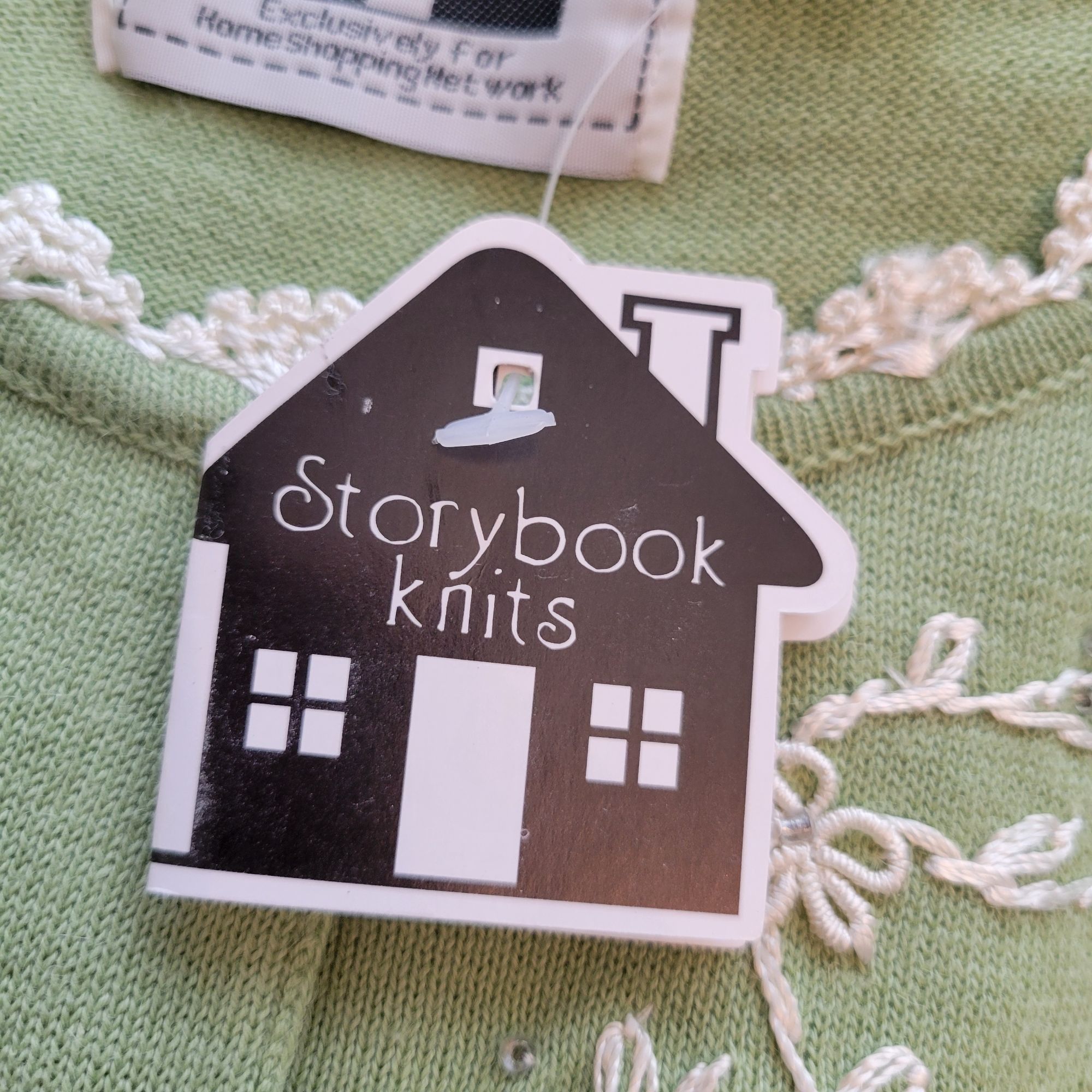 Other Storybook Knits S Shimmery Dream Green Sweater Tank Cardigan Size S / US 4 / IT 40 - 9 Thumbnail
