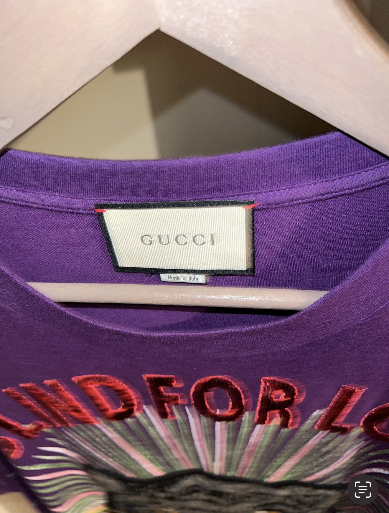 Gucci Gucci tee blind for love Size US M / EU 48-50 / 2 - 2 Thumbnail