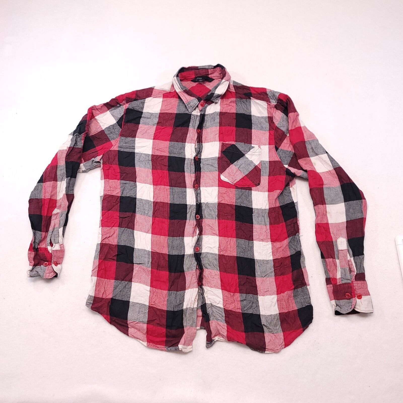 StraightFaded Straight Faded Gingham Flannel Button Up Shirt Mens Size L Size US L / EU 52-54 / 3 - 2 Thumbnail