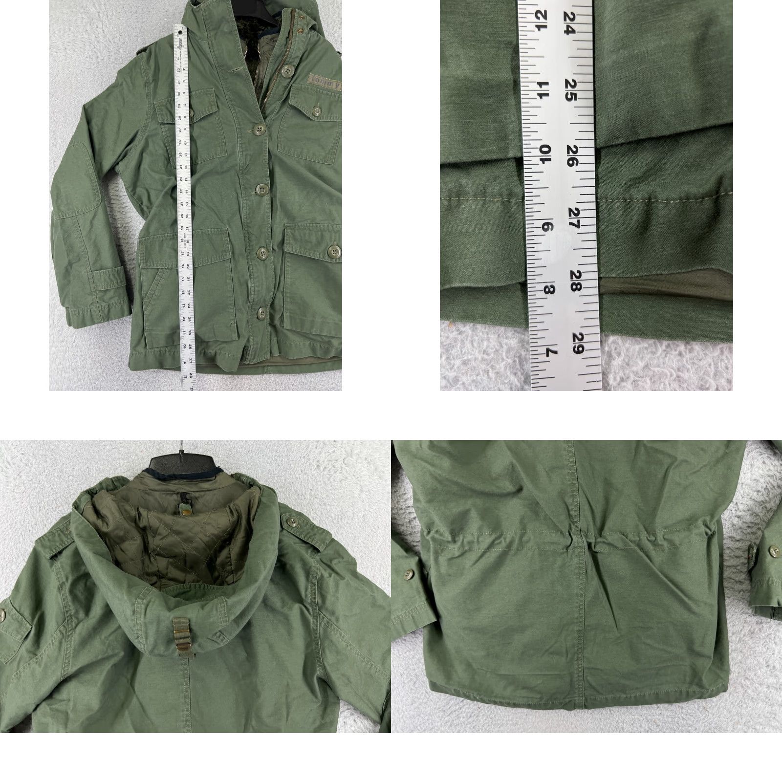 Tommy Hilfiger Tommy Hilfiger Jacket Womens XL Green Army Fleece 3-in-1 Full Zip Casual Pockets Long Sleeve Shell Cotton Nylon Lining Size XL / US 12-14 / IT 48-50 - 9 Thumbnail