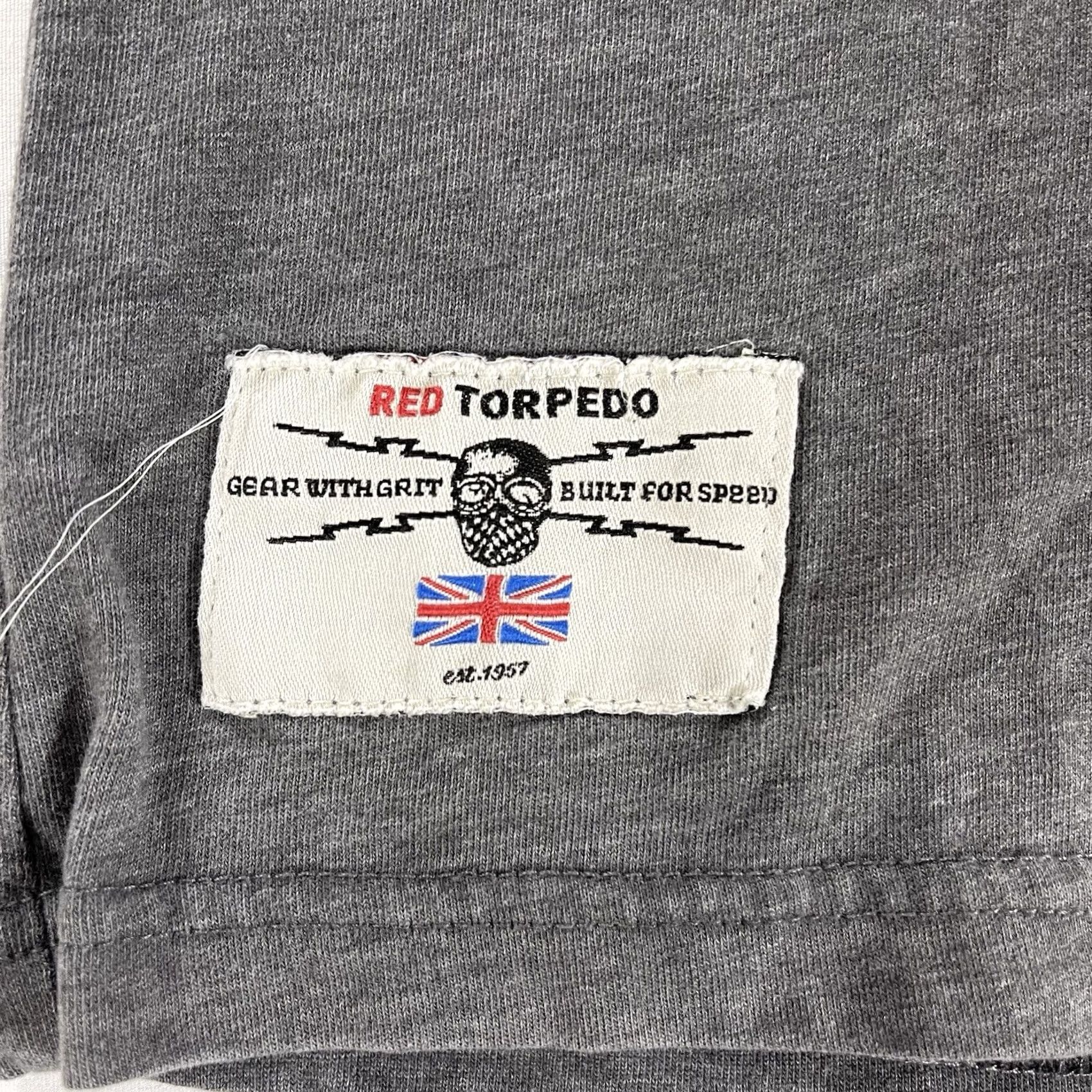 Vintage Red Torpedo T-Shirt Mens Sz M ROAD TESTED Gray Skull Logo Graphic Street Gear Geared Blightly 90s Vintage Theme Boys Mens Size US M / EU 48-50 / 2 - 7 Thumbnail