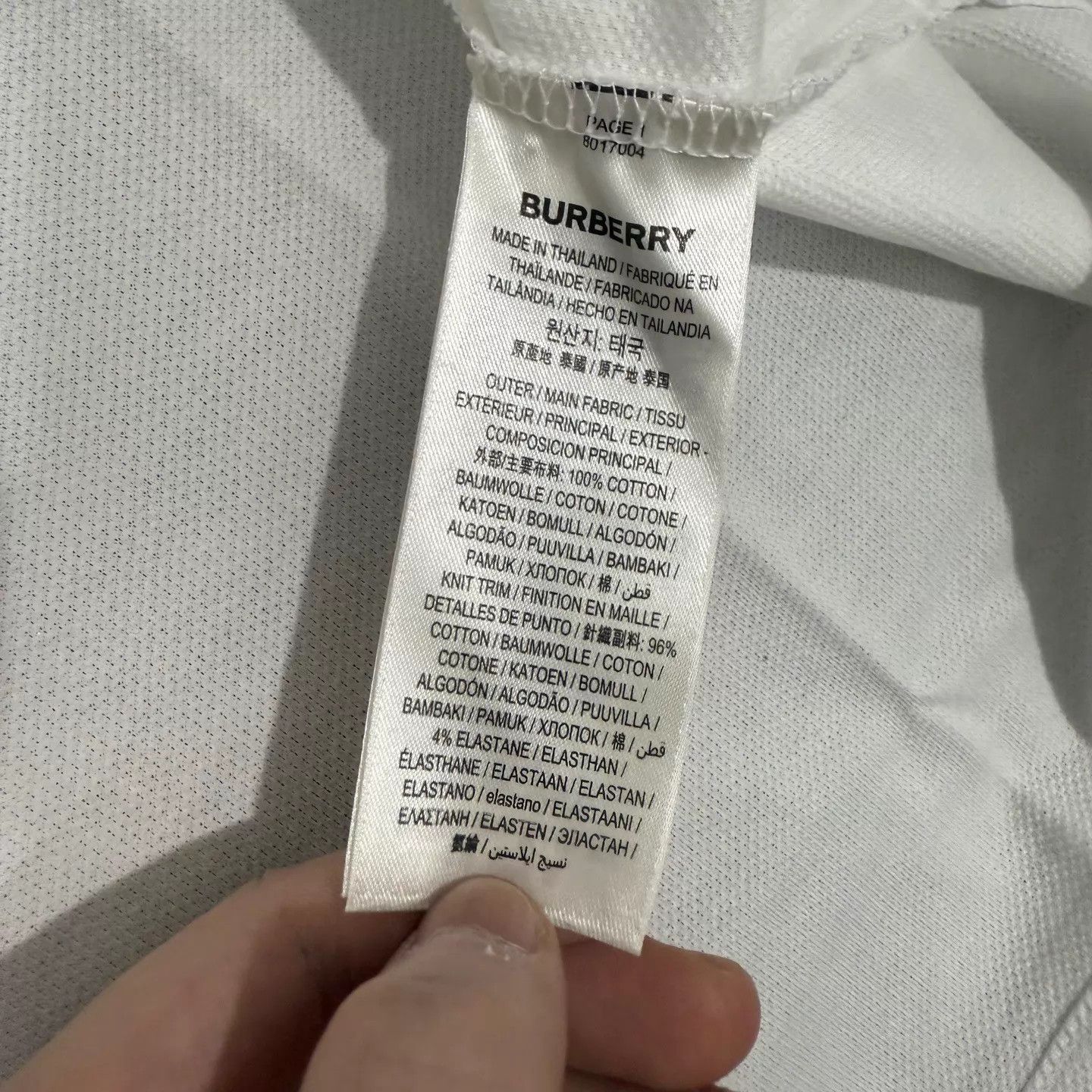 Burberry Burberry White TB Embroidered Short Sleeve Polo M 99 New Size US M / EU 48-50 / 2 - 4 Thumbnail