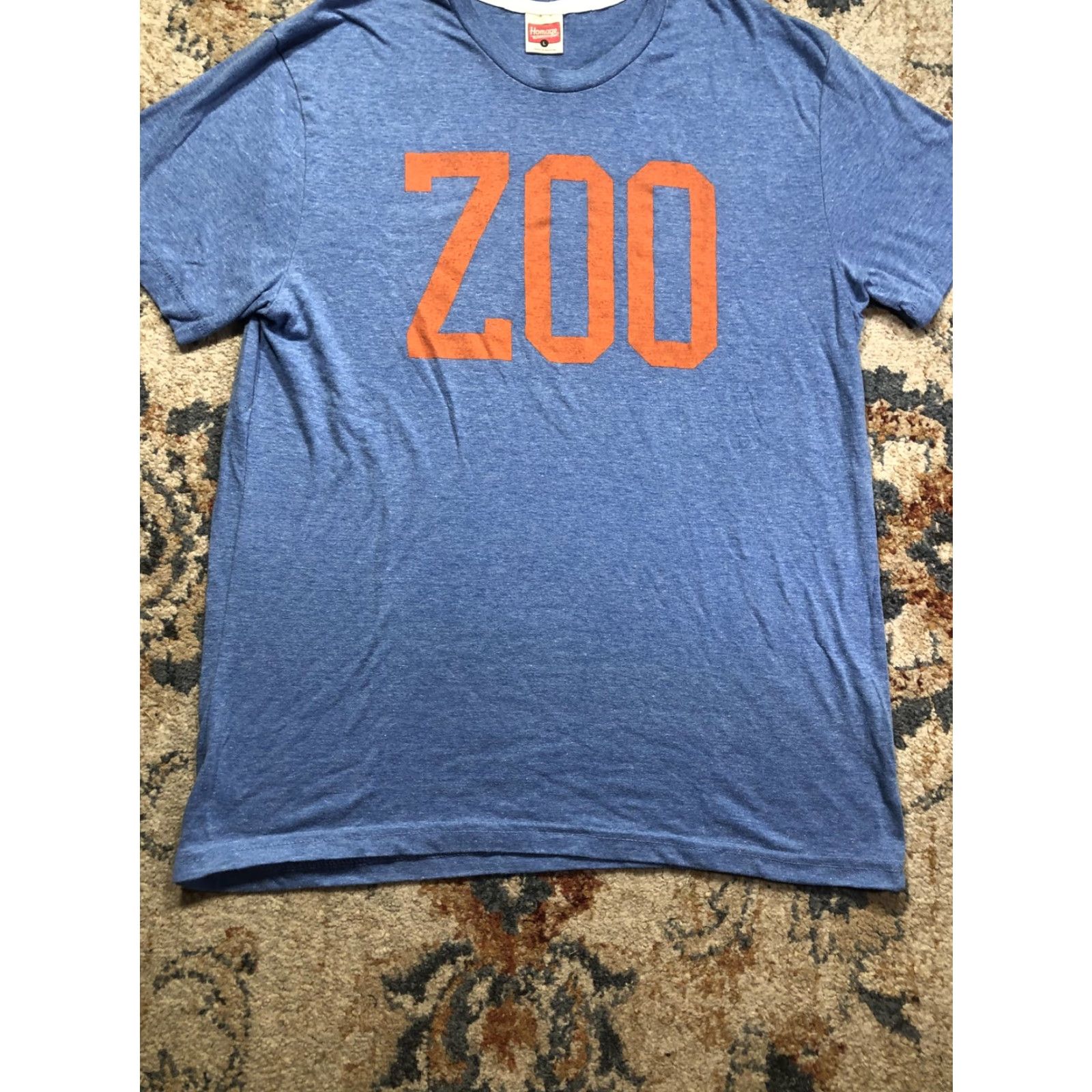 Vintage Homage Zoo Shirt Mens Large Blue Graphic Tee Crewneck Size US L / EU 52-54 / 3 - 5 Thumbnail