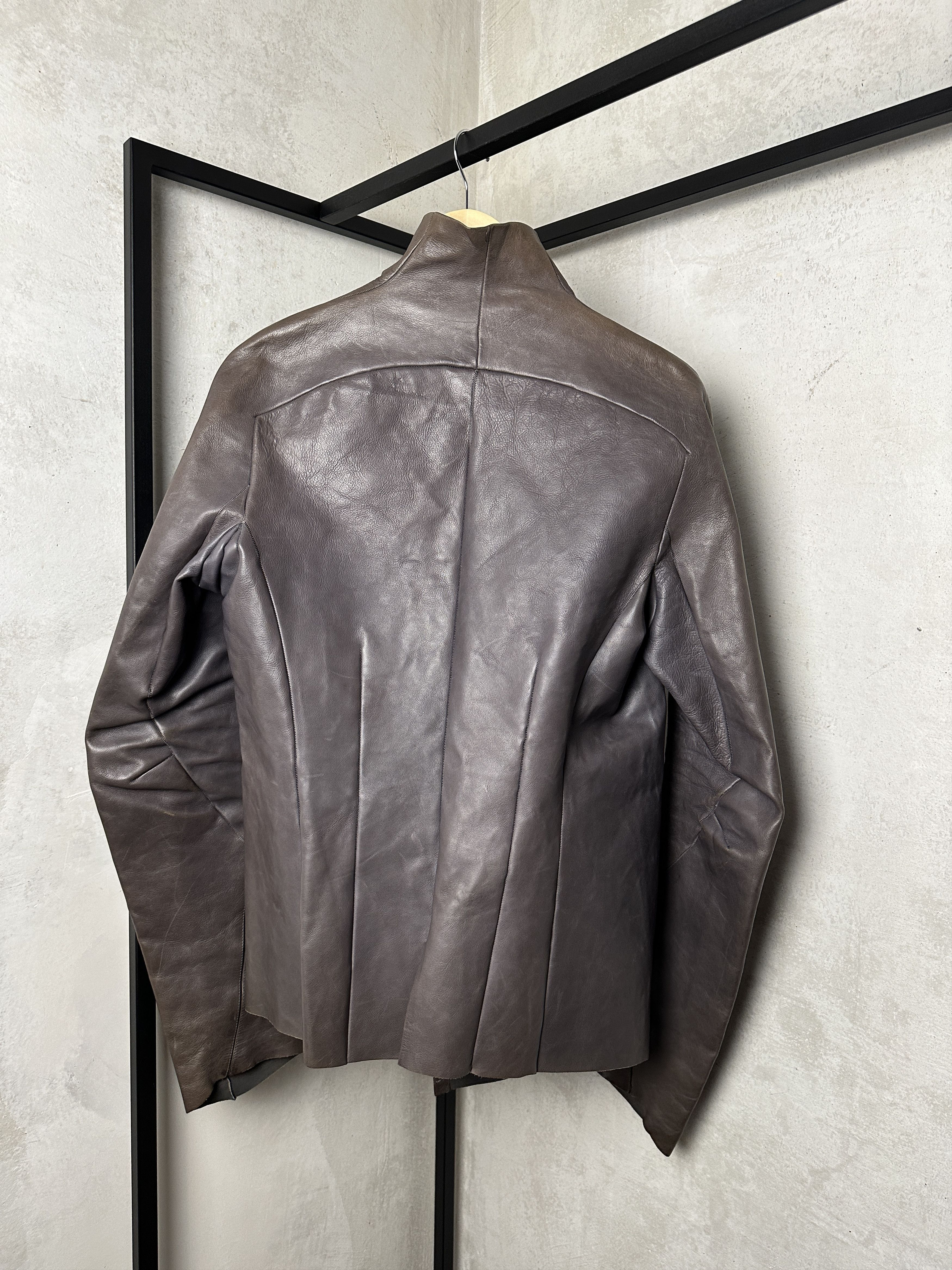 Vintage RARE Serfaty's Ad Vitam Brown Stand Collar Leather Jacket Size US M / EU 48-50 / 2 - 18 Thumbnail