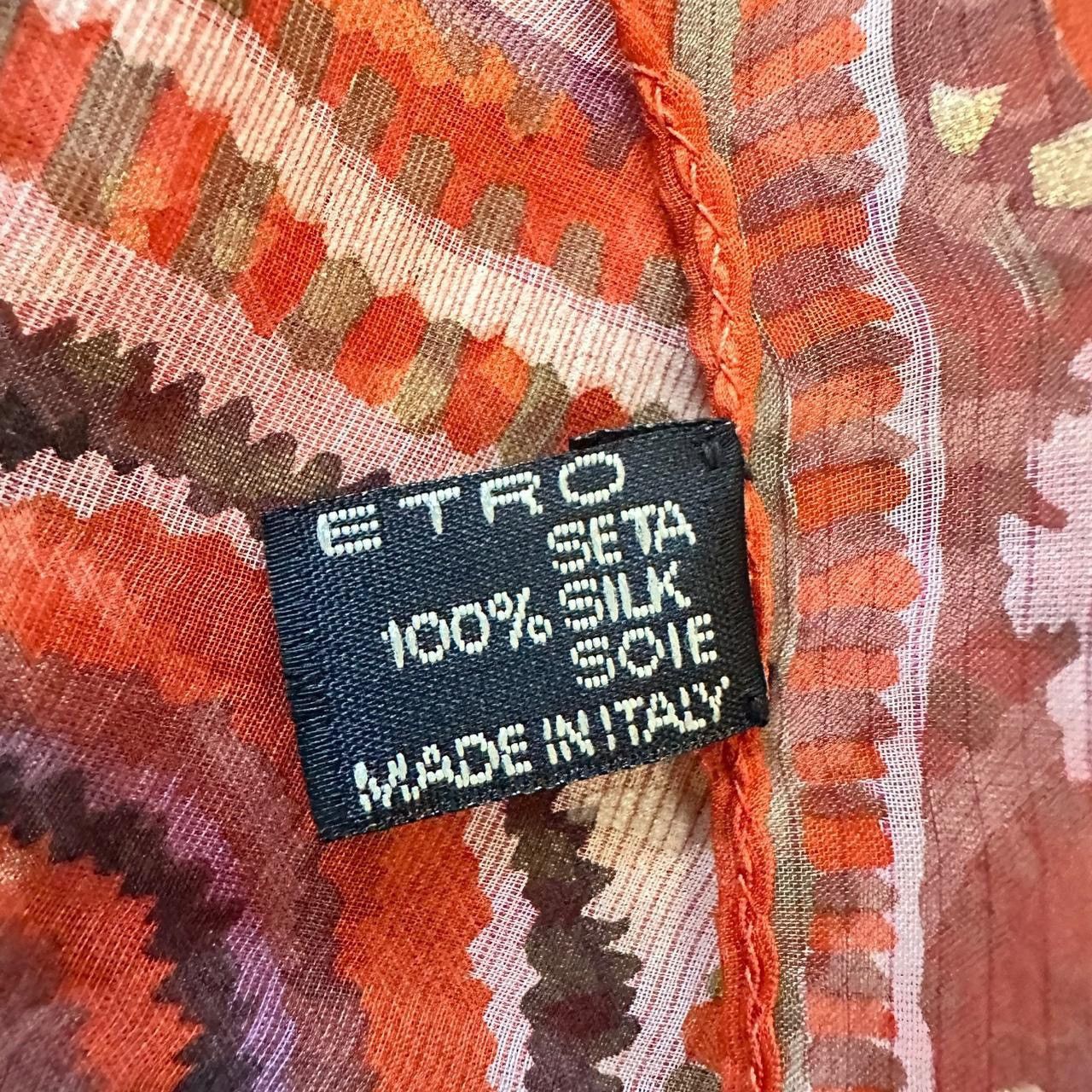 Etro ETRO paisley 100% silk scarf 135cm 53″ square REATIL $890 Size ONE SIZE - 3 Thumbnail