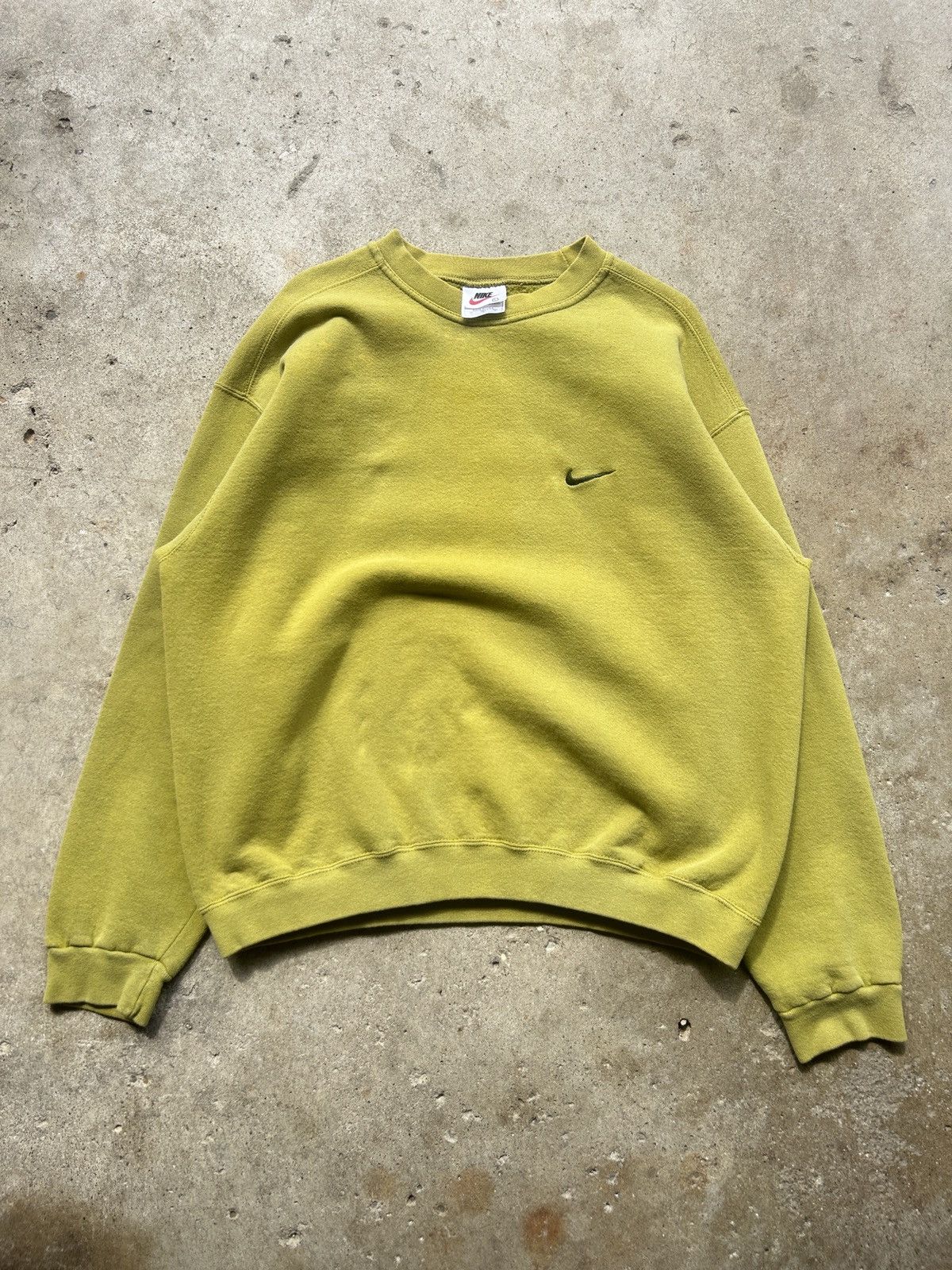 Nike Vintage Nike sweatshirt avocado green crewneck size large 90s rare Grailed