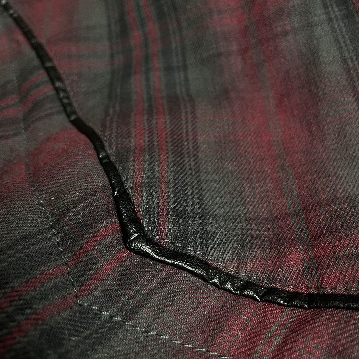 If Six Was Nine × Japanese Brand × Le Grande Bleu (L.G.B.) 🇯🇵 SUN FADED RUSH HOUR TARTAN FUR HOODIE FULL ZIP JACKET Size US L / EU 52-54 / 3 - 13 Thumbnail