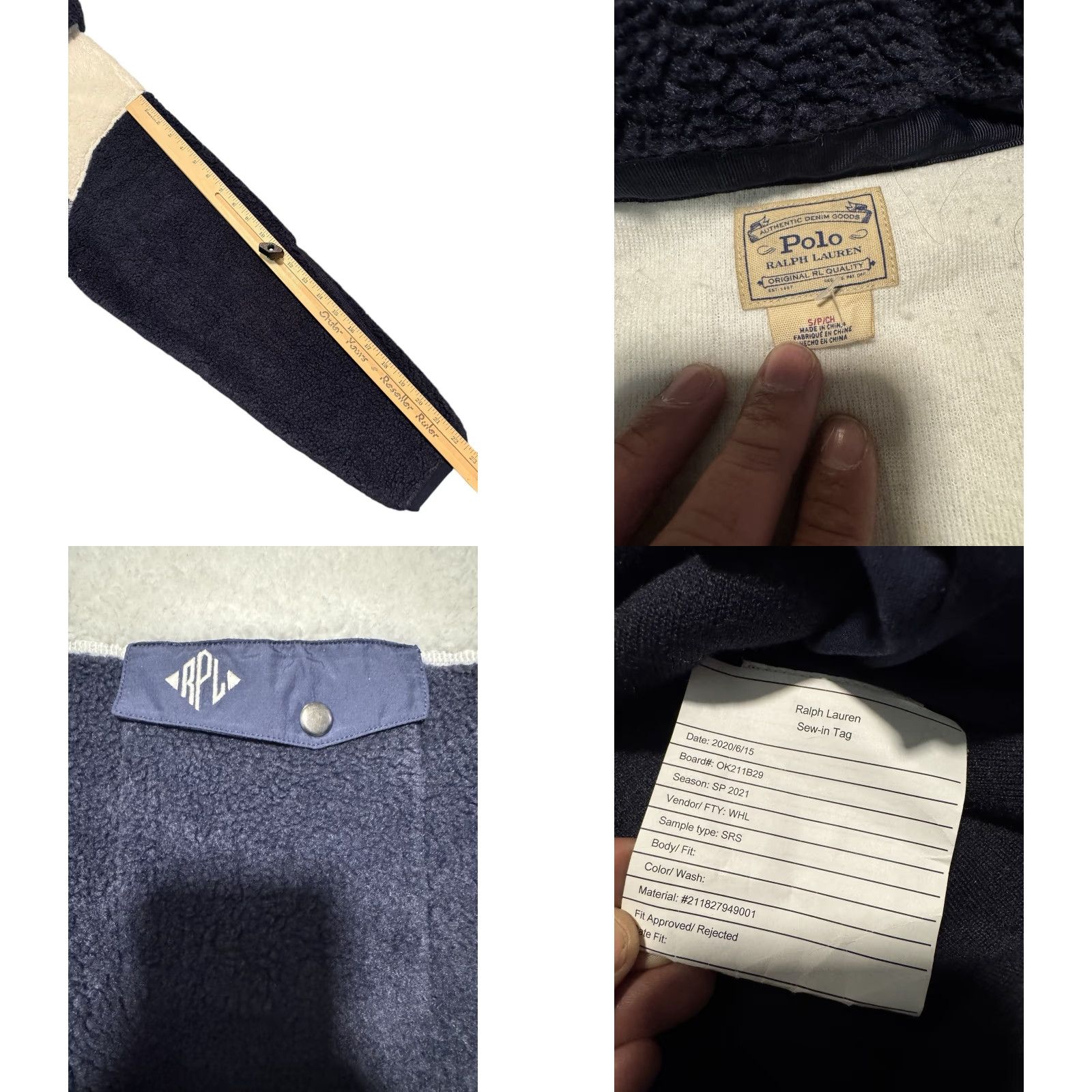 Polo Ralph Lauren Polo Ralph Lauren Sweatshirt 1/4 Zip Snap Pullover Small Blue/White Classic Unisex Adults Long Sleeve Knit Cotton Fleece Logo 2020s Size US S / EU 44-46 / 1 - 10 Thumbnail