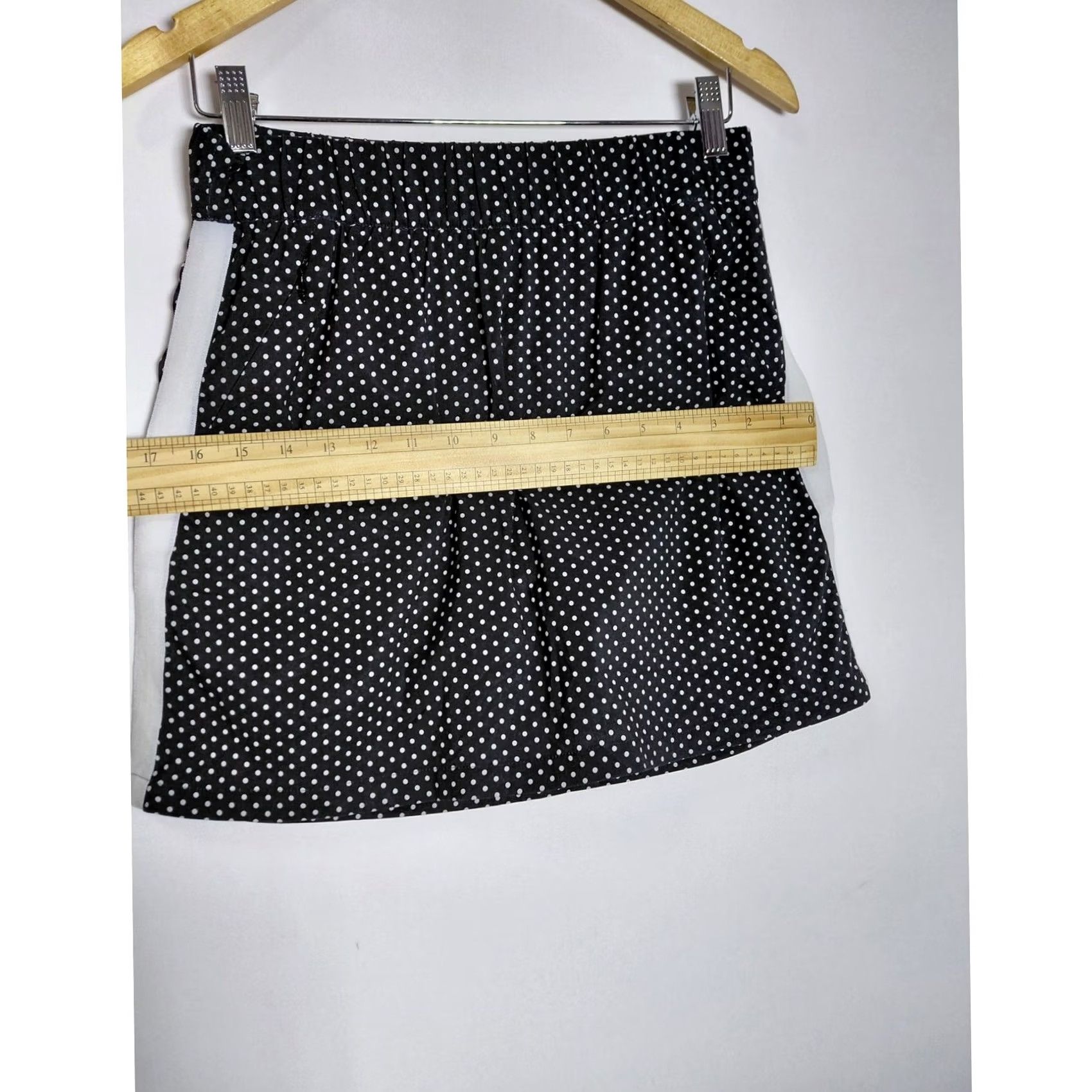 Talbots T by Talbots Skirt Polka Dot Black White Knit XS Women A-Line Short Casual Spring Summer Size 26" / US 2 / IT 38 - 6 Thumbnail