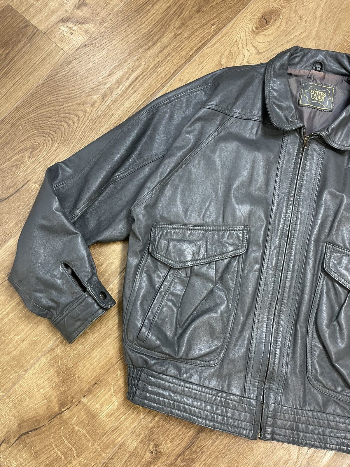 Genuine Leather × Vintage Vintage Y2K Aviator Top Gun Genuine Leather Jacket Bomber Size US M / EU 48-50 / 2 - 10 Thumbnail