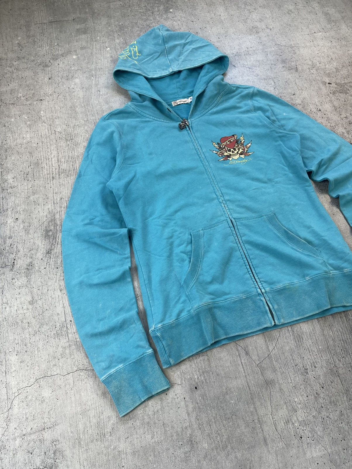 Ed Hardy × Vintage Vintage Y2k Ed Hardy Suit(Pants+Zip Sweatshirt) Skull ☠️ 90’s Size XL / US 12-14 / IT 48-50 - 12 Thumbnail