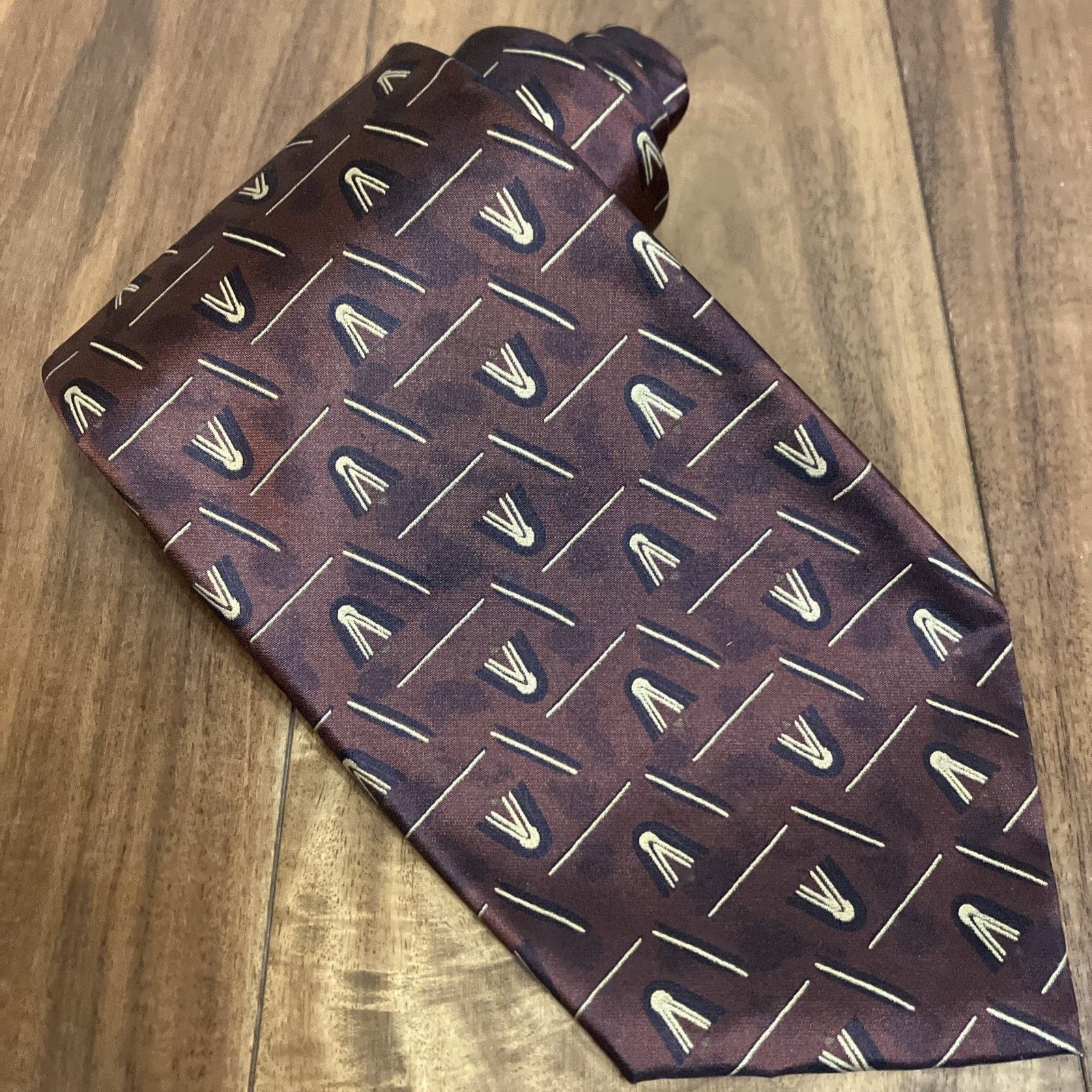 Robert Talbott ROBERT TALBOTT Men's Silk Necktie USA Bronze Modernist Prom Size ONE SIZE - 1 Thumbnail