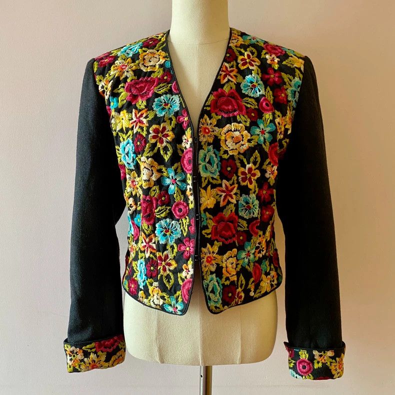 Kenzo KENZO Vintage1991 Autumn/Winter Show Retro Floral Embroide Size XS / US 0-2 / IT 36-38 - 1 Thumbnail