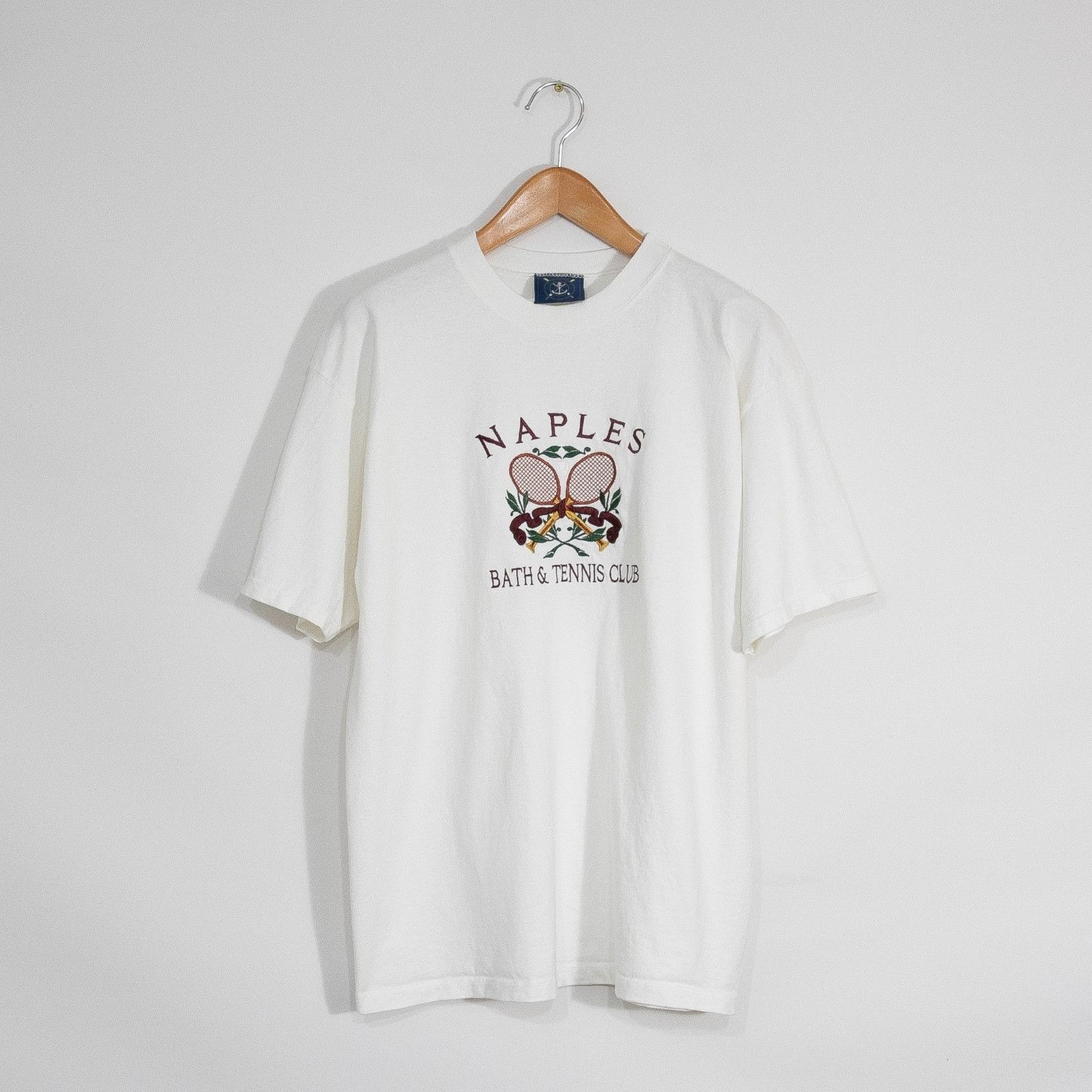 Vintage Vintage 90s Naples Bath & Tennis Club T Shirt Mens Large Size US L / EU 52-54 / 3 - 1 Thumbnail