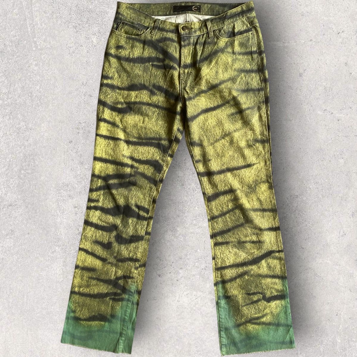 Roberto Cavalli 00’S Cavalli Zebra Safari Bootcut Pants Size US 30 / EU 46 - 3 Thumbnail