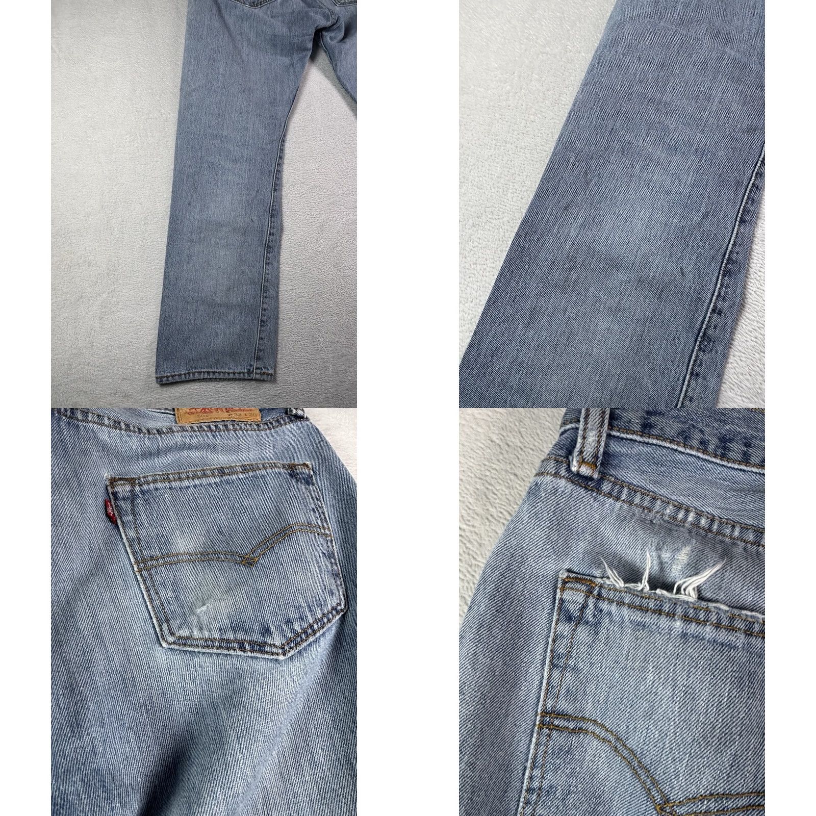 Levi's VINTAGE Levi's 501 Jeans Men Straight Leg Button Fly Distressed Workwear 33x30 Blue Denim Size 33 Regular Men’s Retro Classic Size US 33 - 9 Thumbnail