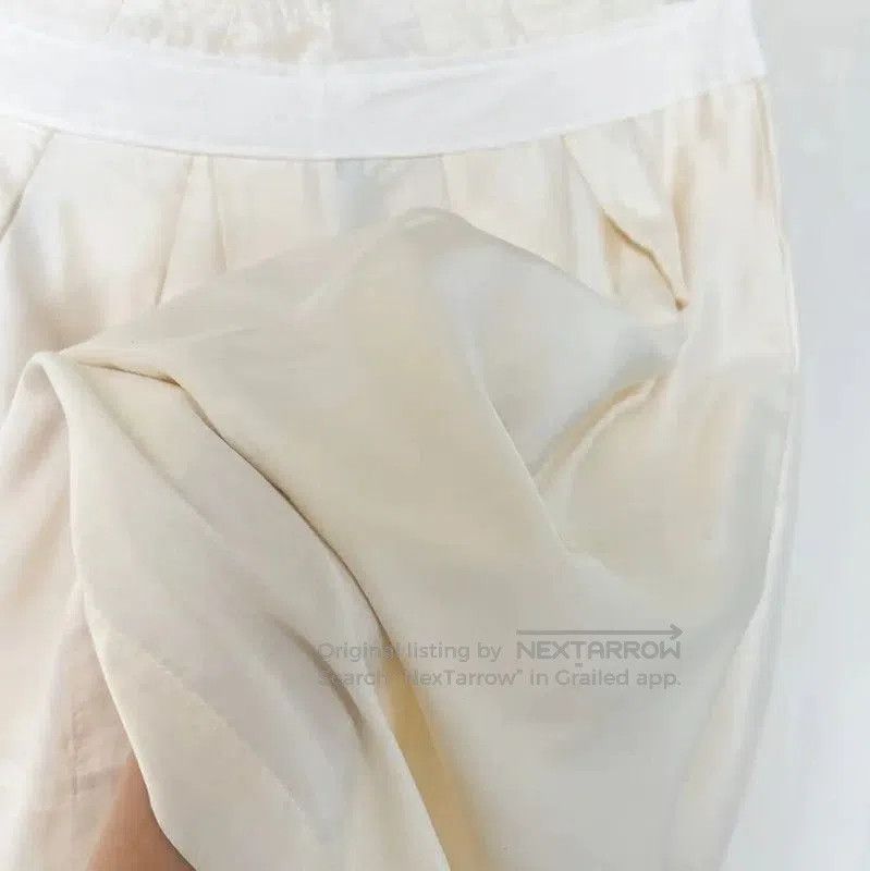Comme des Garcons COMME des GARÇONS Cream Silk Midi Skirt . Size 23" - 5 Thumbnail