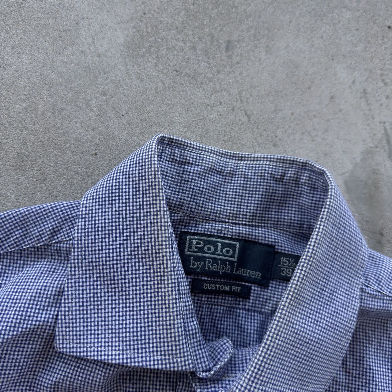 Polo Ralph Lauren Polo Ralph Lauren Blue Gingham Check Custom Fit Shirt M Size US L / EU 52-54 / 3 - 5 Thumbnail