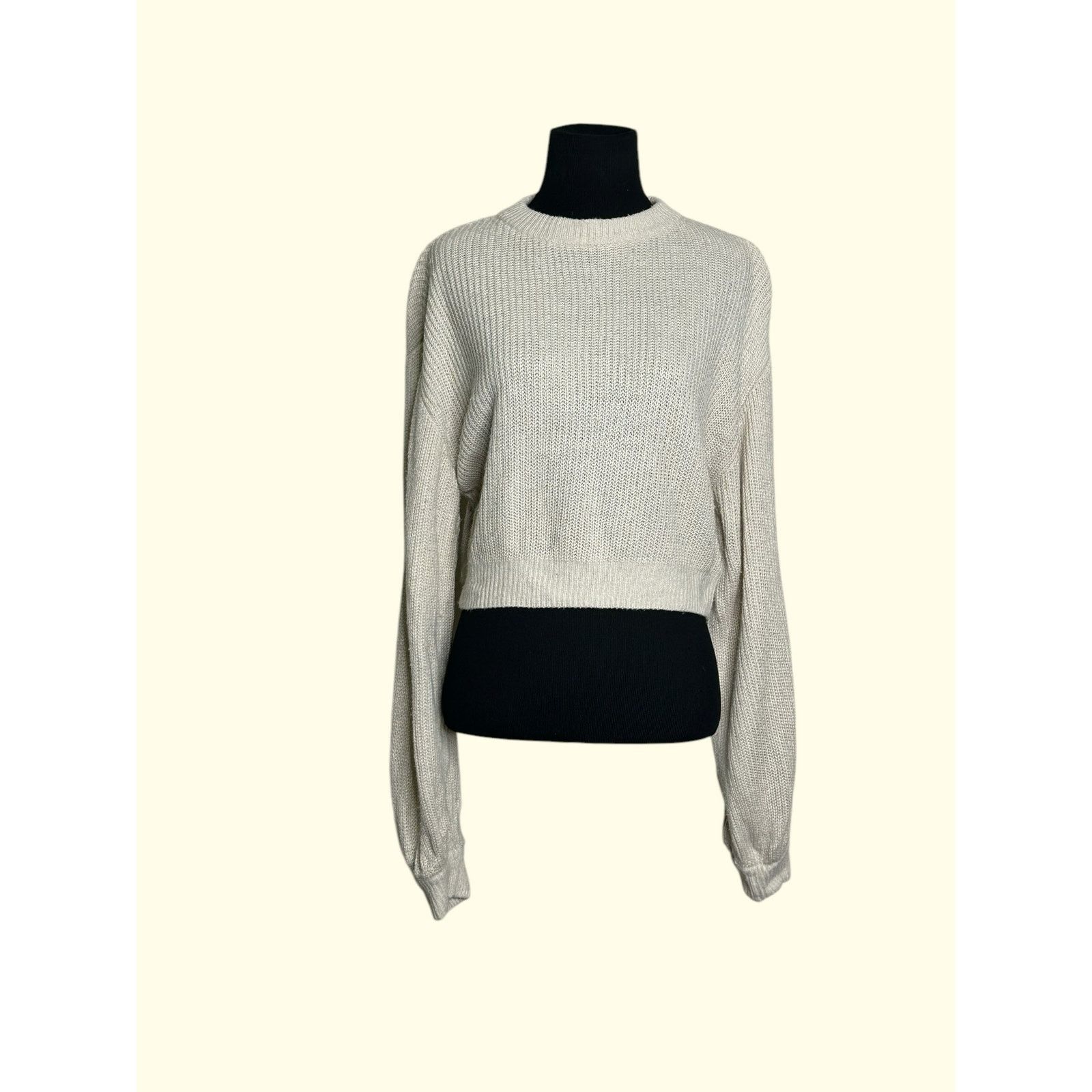 H&M H&M Divided beige crew neck balloon sleeves sweater size XS Size XS / US 0-2 / IT 36-38 - 7 Thumbnail