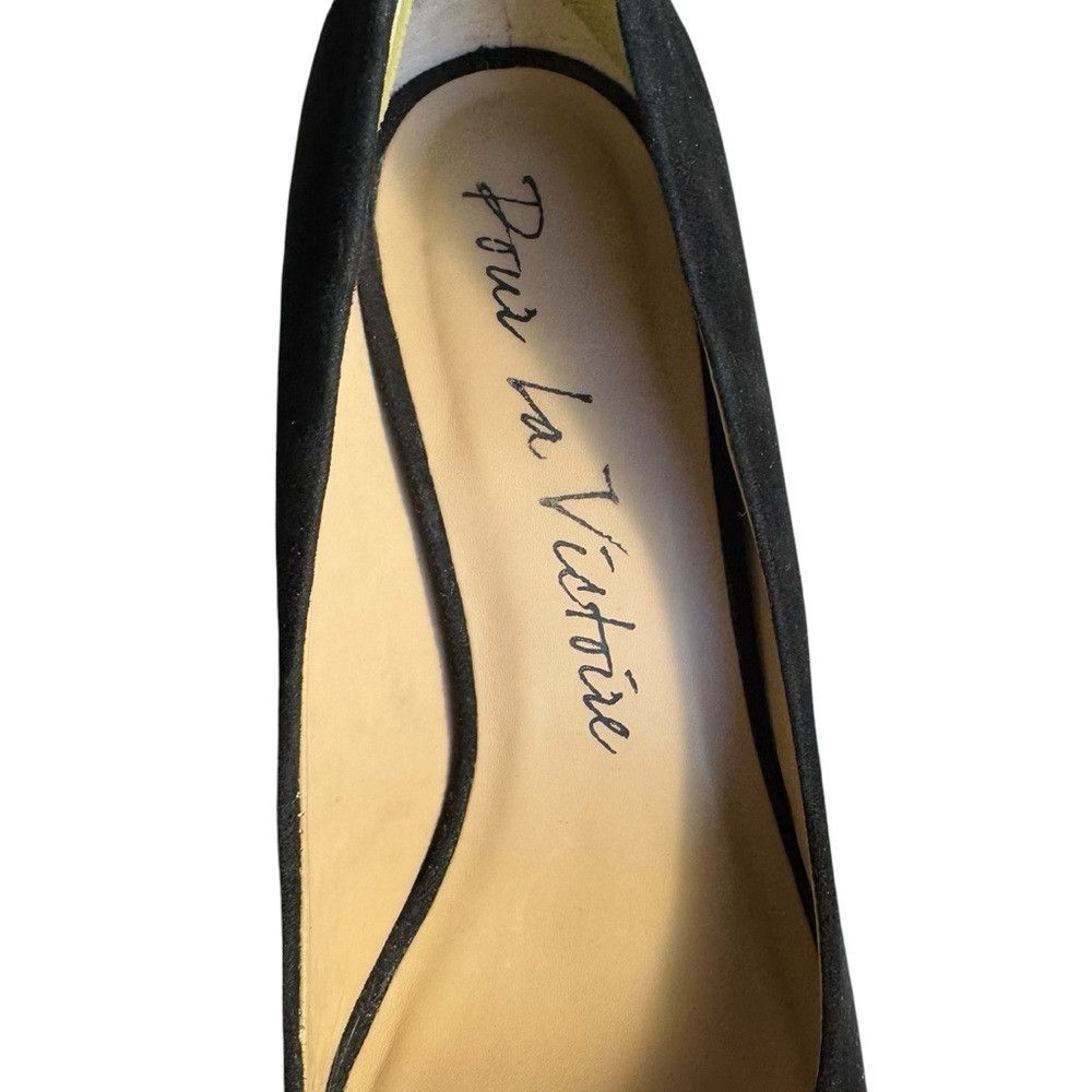 Other New Pour La Victoire Irina Black Suede High Heel Shoes Made Size US 8 / IT 38 - 9 Thumbnail