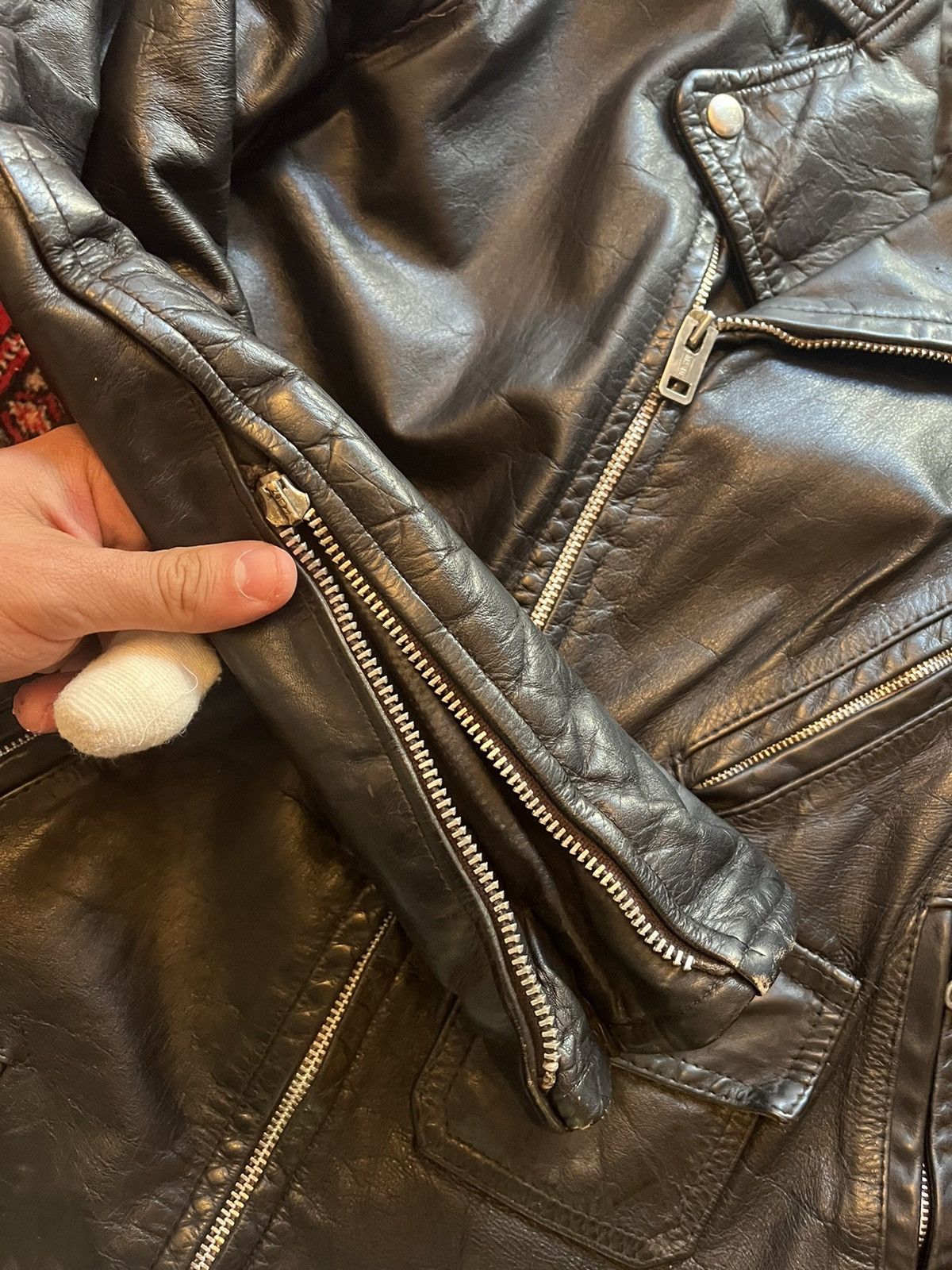 Vintage Vintage 50’s cropped leather moto biker jacket Size US S / EU 44-46 / 1 - 6 Thumbnail