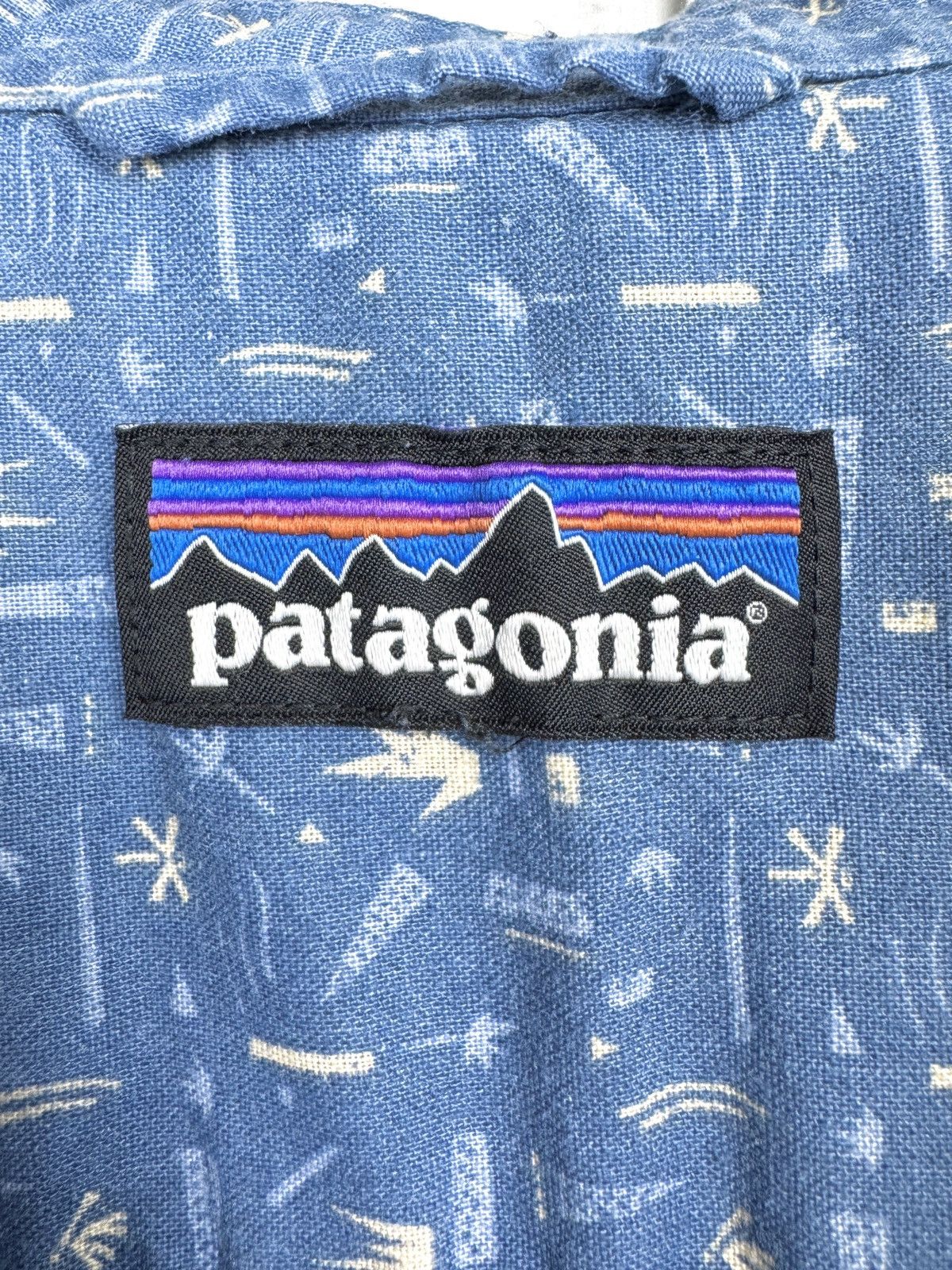 Patagonia Patagonia Back Step Blue Shirt Mens Swamp Stamp Hemp Cotton Size US M / EU 48-50 / 2 - 9 Thumbnail