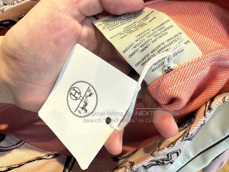 Hermes Hermes Pink Denim Jacket with classic lock chain pattern Size XS / US 0-2 / IT 36-38 - 5 Thumbnail
