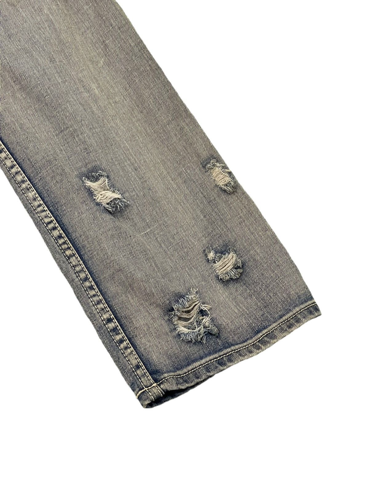 Japanese Brand Damage Jeans Vence Faded Distress Low Rise Slim 8🟦1 Size US 29 - 14 Thumbnail
