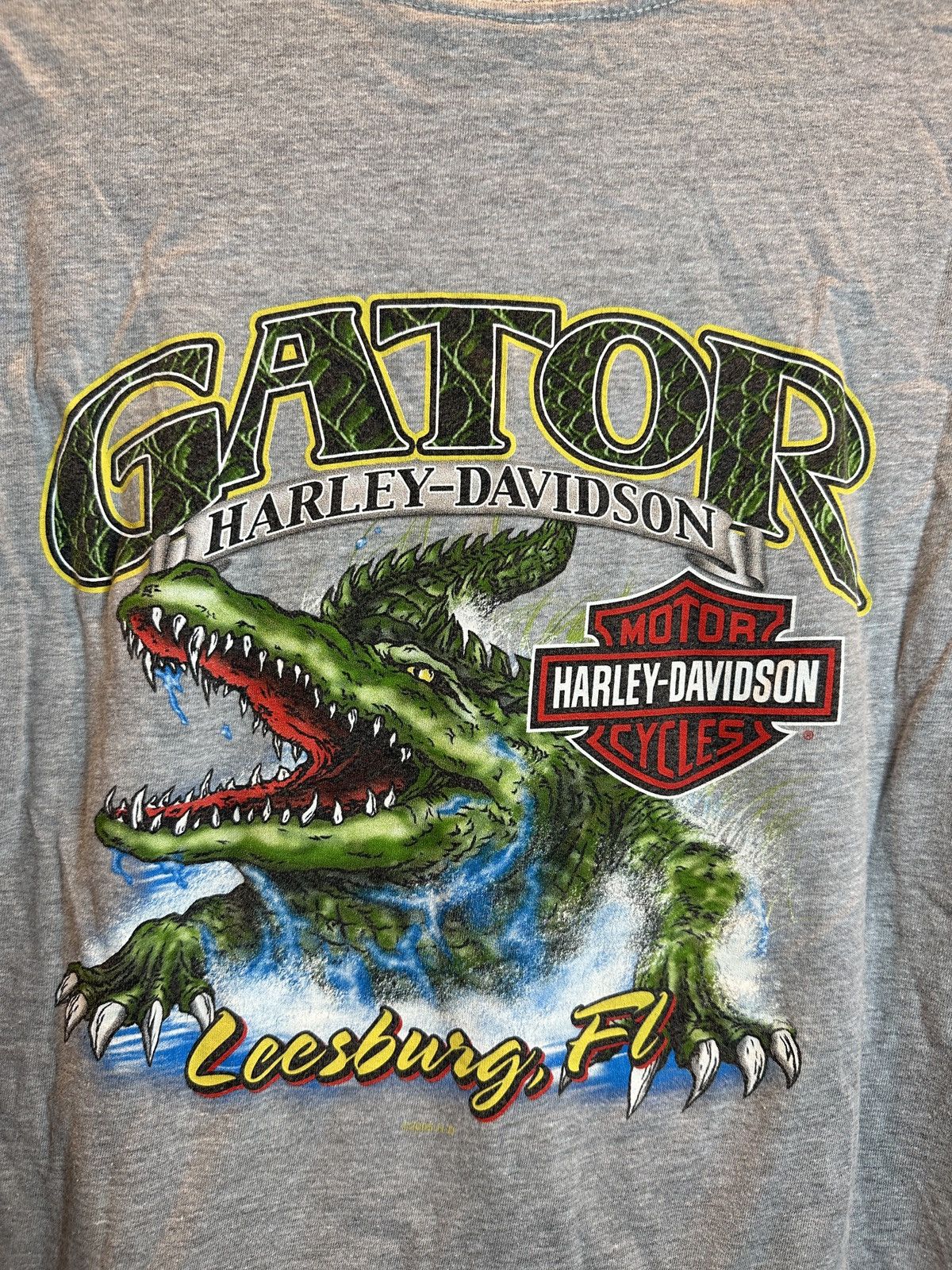 Harley Davidson *RARE* Vintage Harley Davidson Gator Leesburg Florida Shirt Size US M / EU 48-50 / 2 - 4 Thumbnail