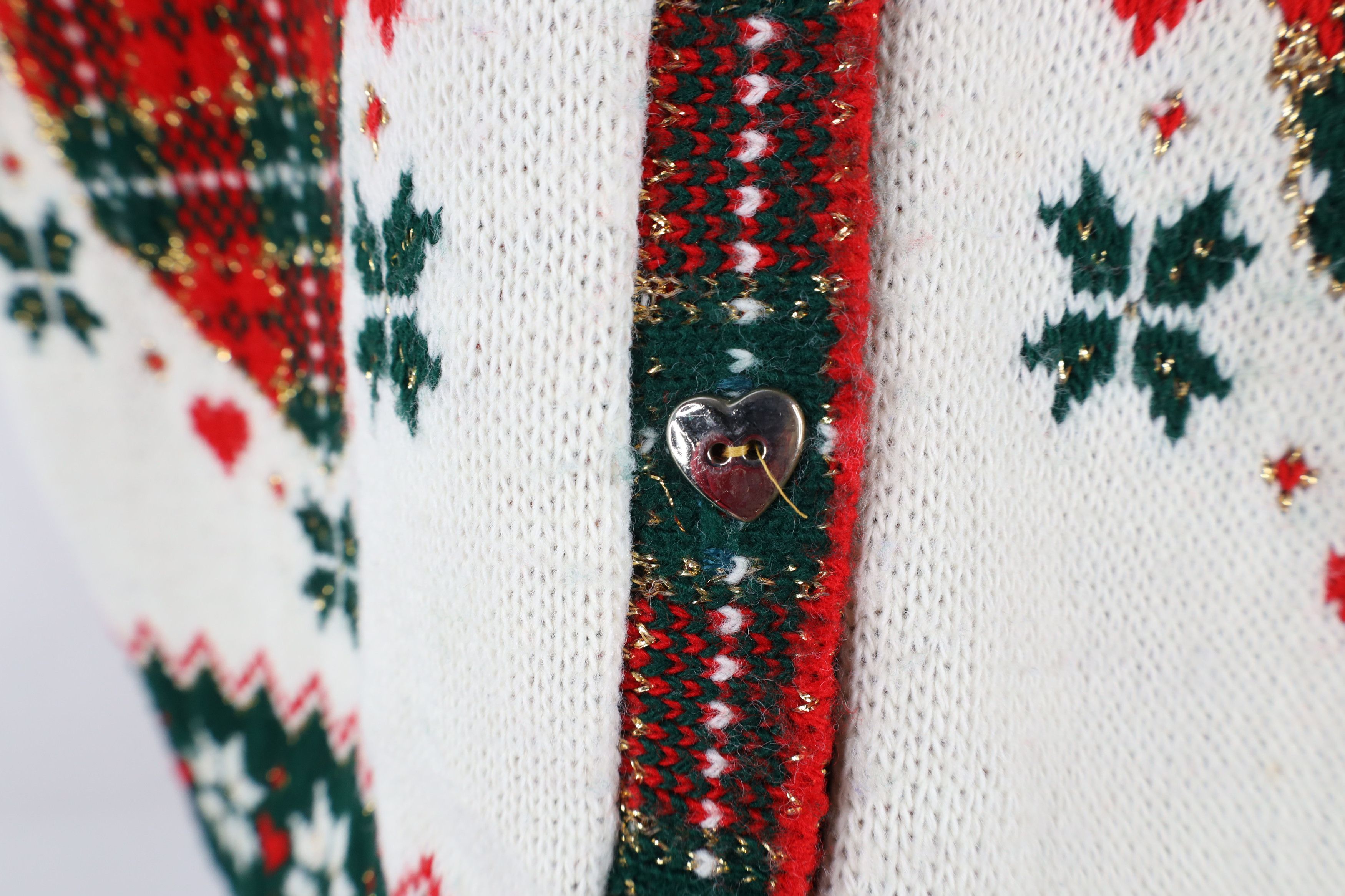 Vintage Vintage 90s Streetwear Heart Poinsettia Sweater Vest USA Size M / US 6-8 / IT 42-44 - 4 Thumbnail