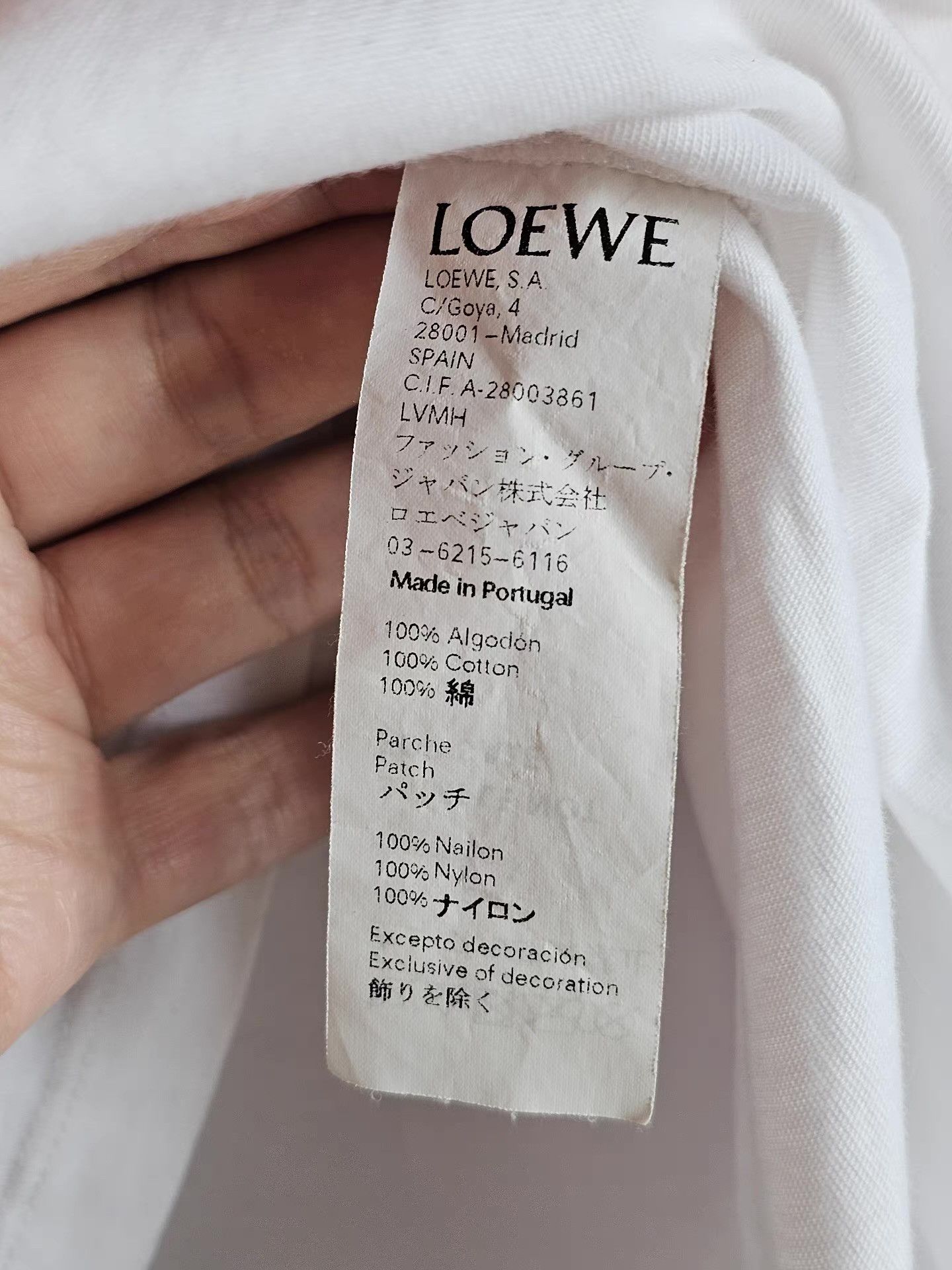 Loewe Loewe White Short Sleeve T-shirt. Size US S / EU 44-46 / 1 - 6 Thumbnail