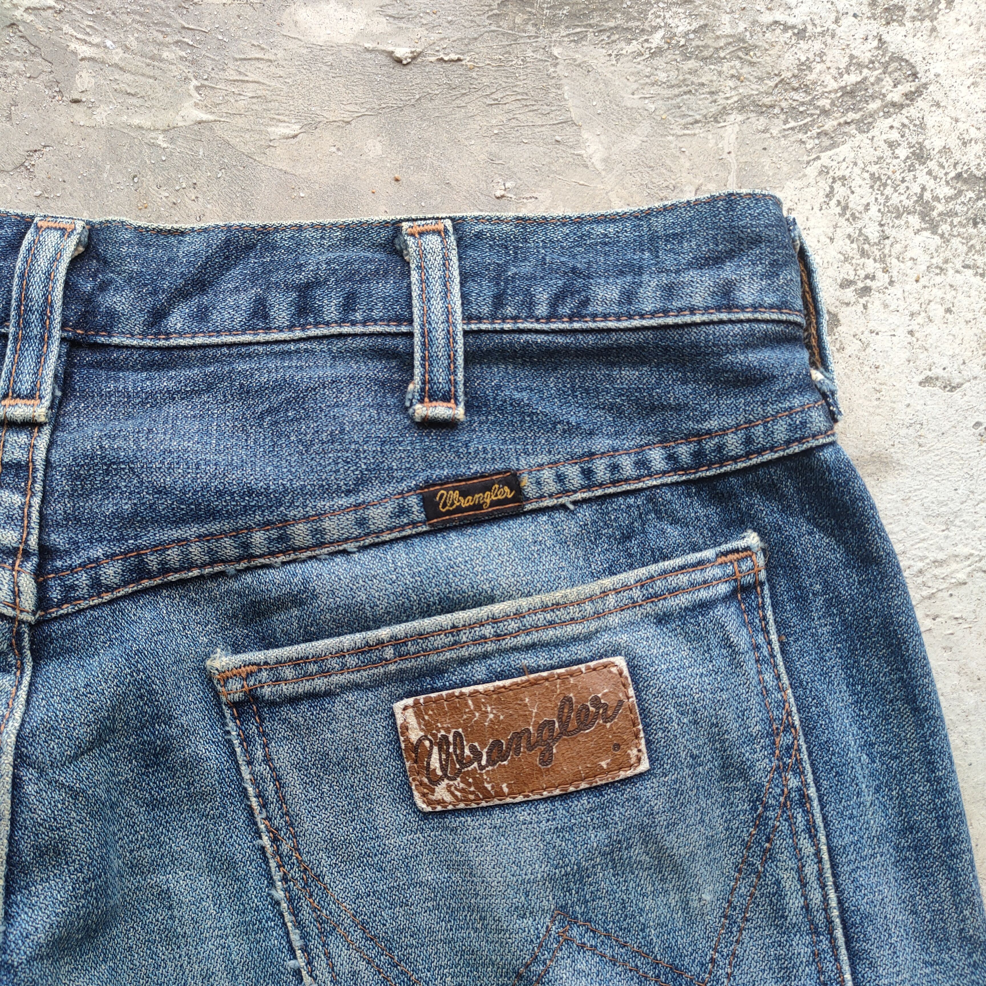 Jean W32 VINTAGE WRANGLER FADED DISTRESSED JEAN PANTS Size US 32 / EU 48 - 11 Thumbnail