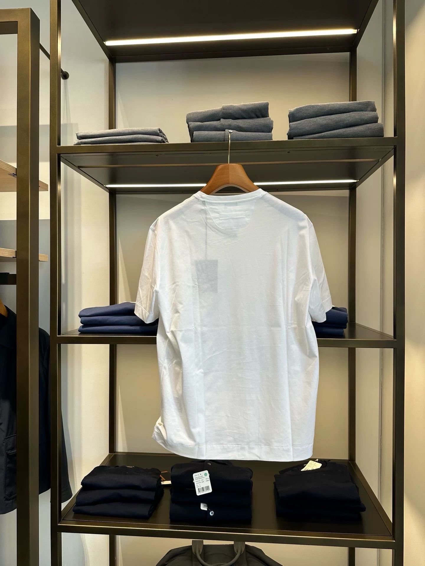 Ermenegildo Zegna Zegna Men's White Cotton T-Shirt Size US L / EU 52-54 / 3 - 6 Thumbnail