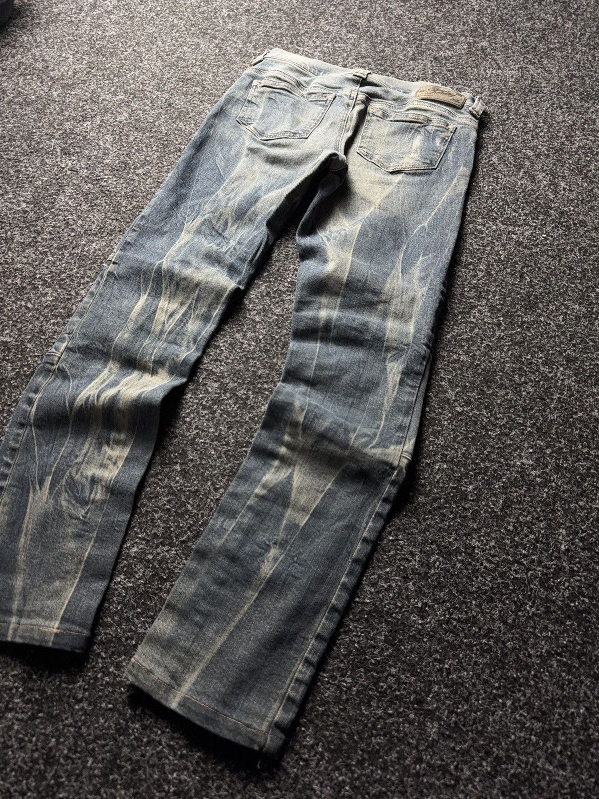 Diesel 00s Diesel JEGONFIRE Moto Faded Denim Jeans Slim Straight Size 27" / US 4 / IT 40 - 12 Thumbnail