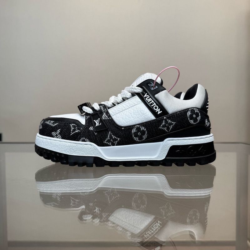 Louis Vuitton Louis Vuitton Trainer Maxi Black and White Sneakers -2508 Size US 8 / EU 41 - 2 Thumbnail