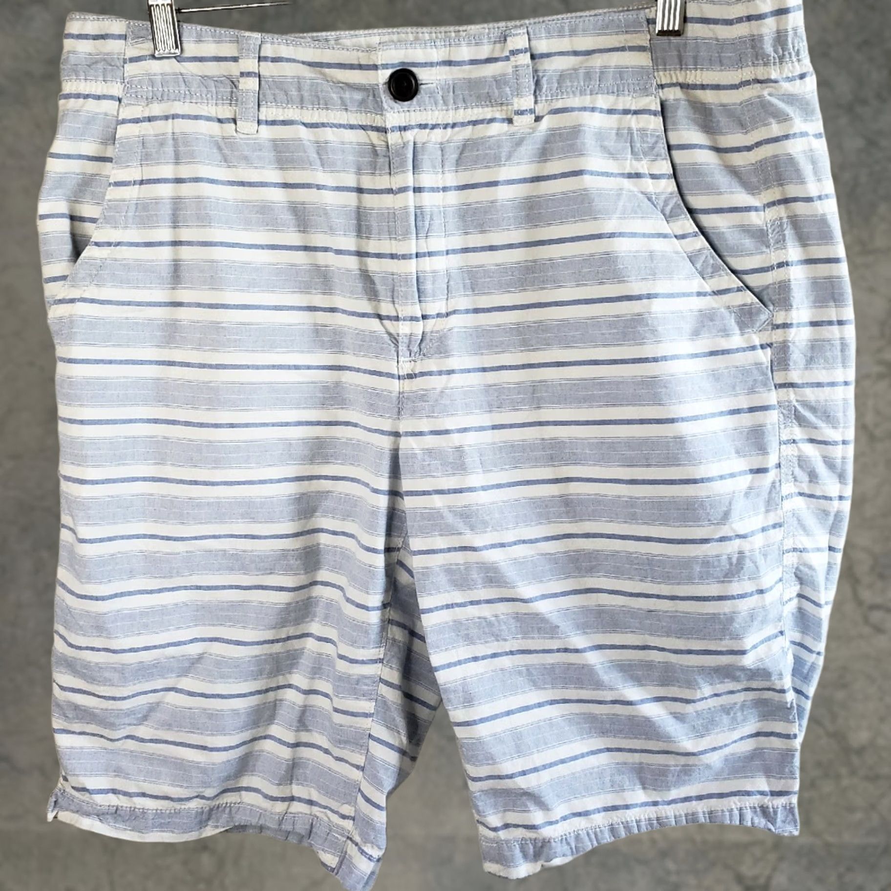 Vintage Urban Pipeline Men's Blue Striped Golf Shorts Size 36 100% Cotton Size US 36 / EU 52 - 1 Thumbnail