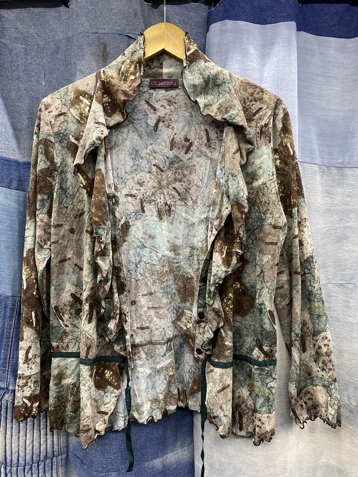 If Six Was Nine × Japanese Brand ISSEY MIYAKE YOHJI STYLE blouses flower calabaza Size M / US 6-8 / IT 42-44 - 6 Thumbnail