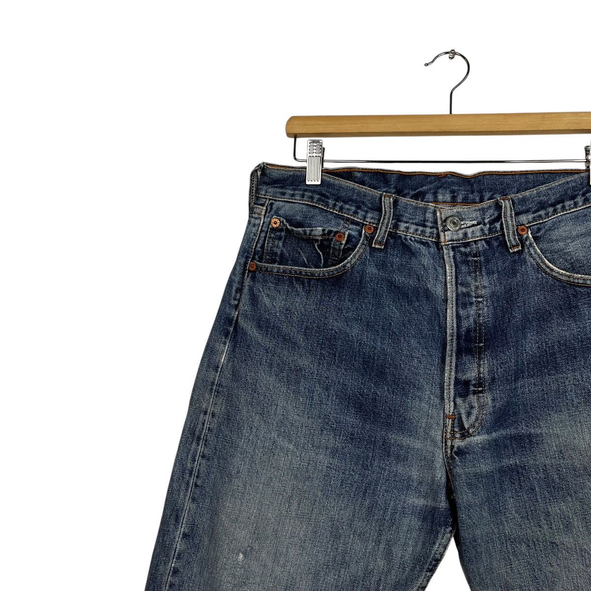 Levi's Vintage Y2k Levis Lot 501 Distressed Denim Jeans Size US 32 / EU 48 - 6 Thumbnail