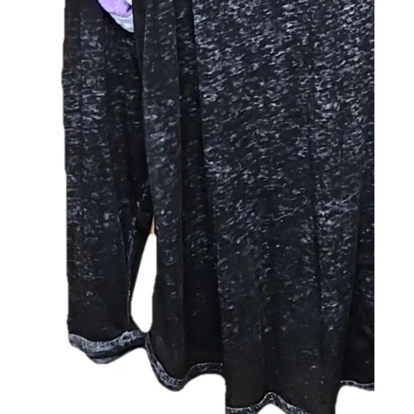 Vintage Bobbie Brooks Women's 2X Black Purple Sheer Lace Up Raglan Top Long Sleeve Size XXL / US 16-18 / IT 52-54 - 7 Thumbnail